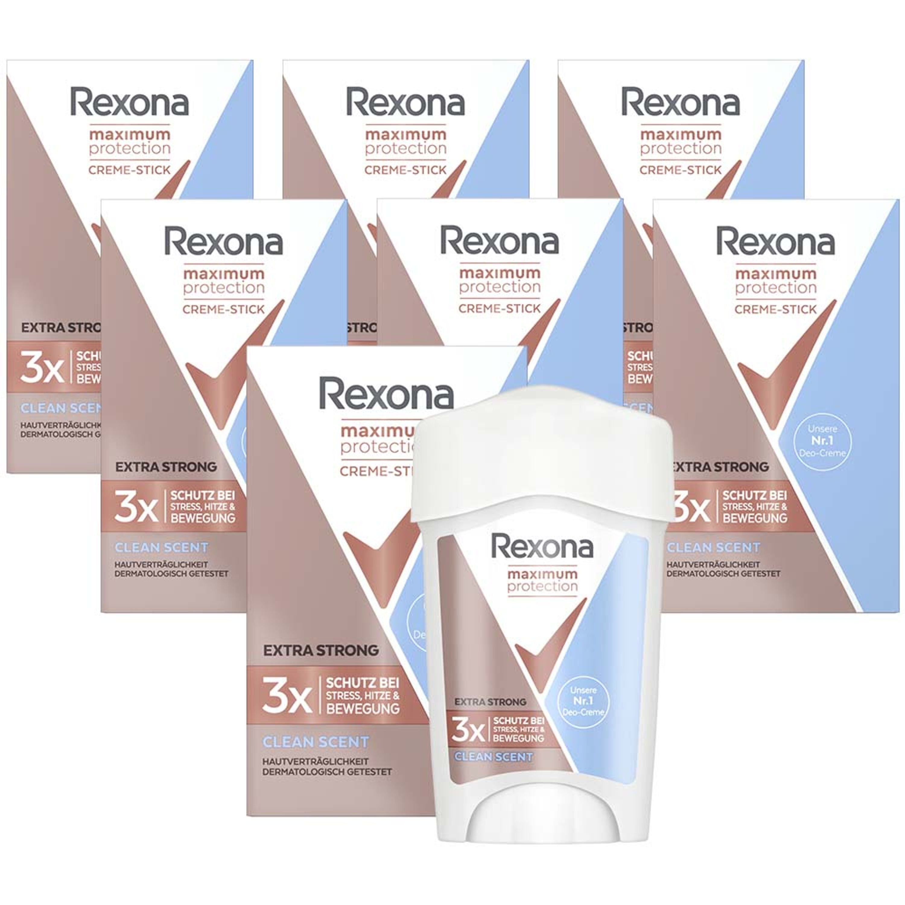 Rexona Deo-Set Maximum Protection Anti-Transpirant Deo Creme Clean Scent 7x 45ml