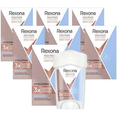 Rexona Deo-Set Maximum Protection Anti-Transpirant Deo Creme Clean Scent 7x 45ml