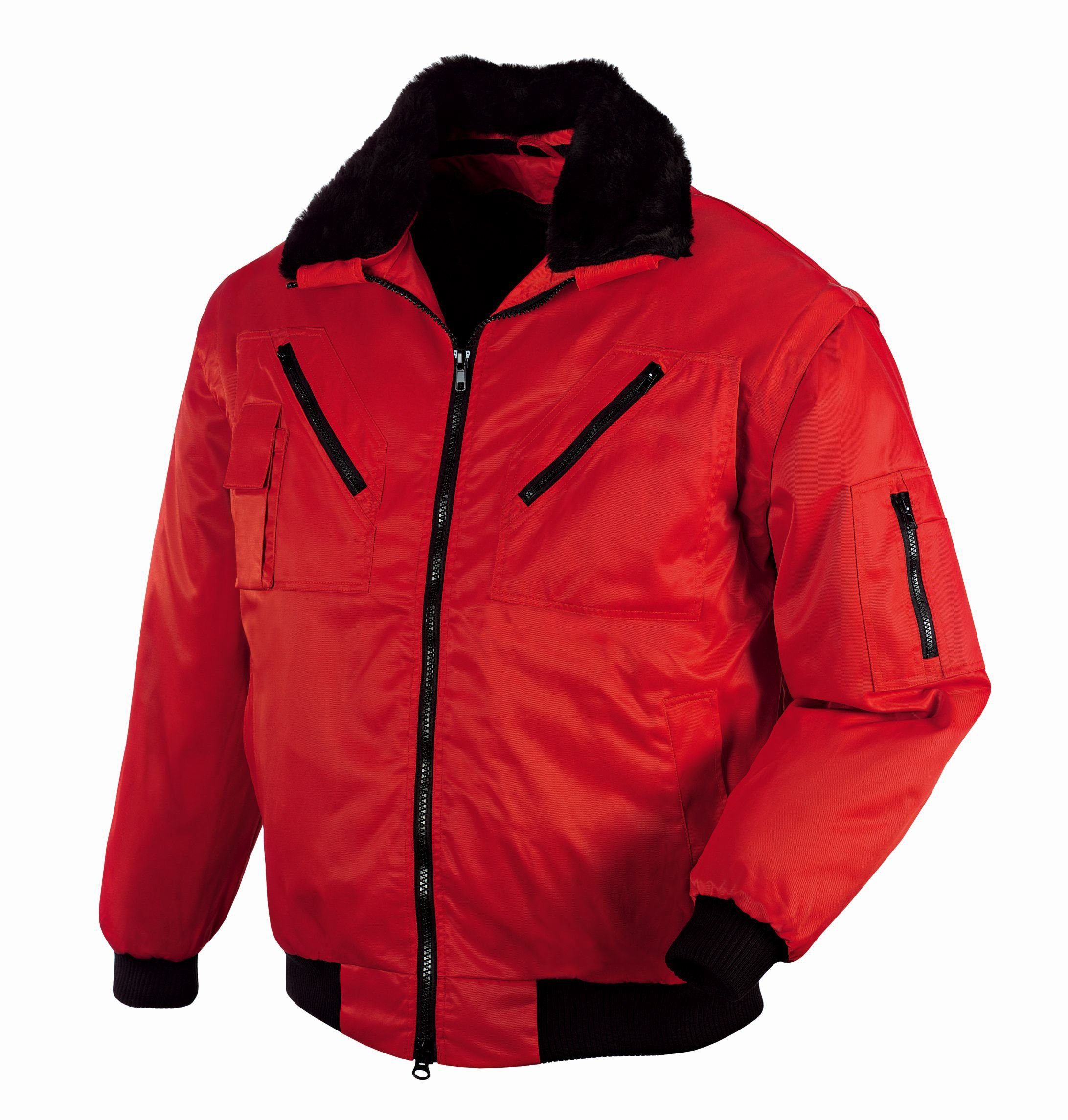 Winterjacke Piloten-Jacke OSLO rot Größe 4XL