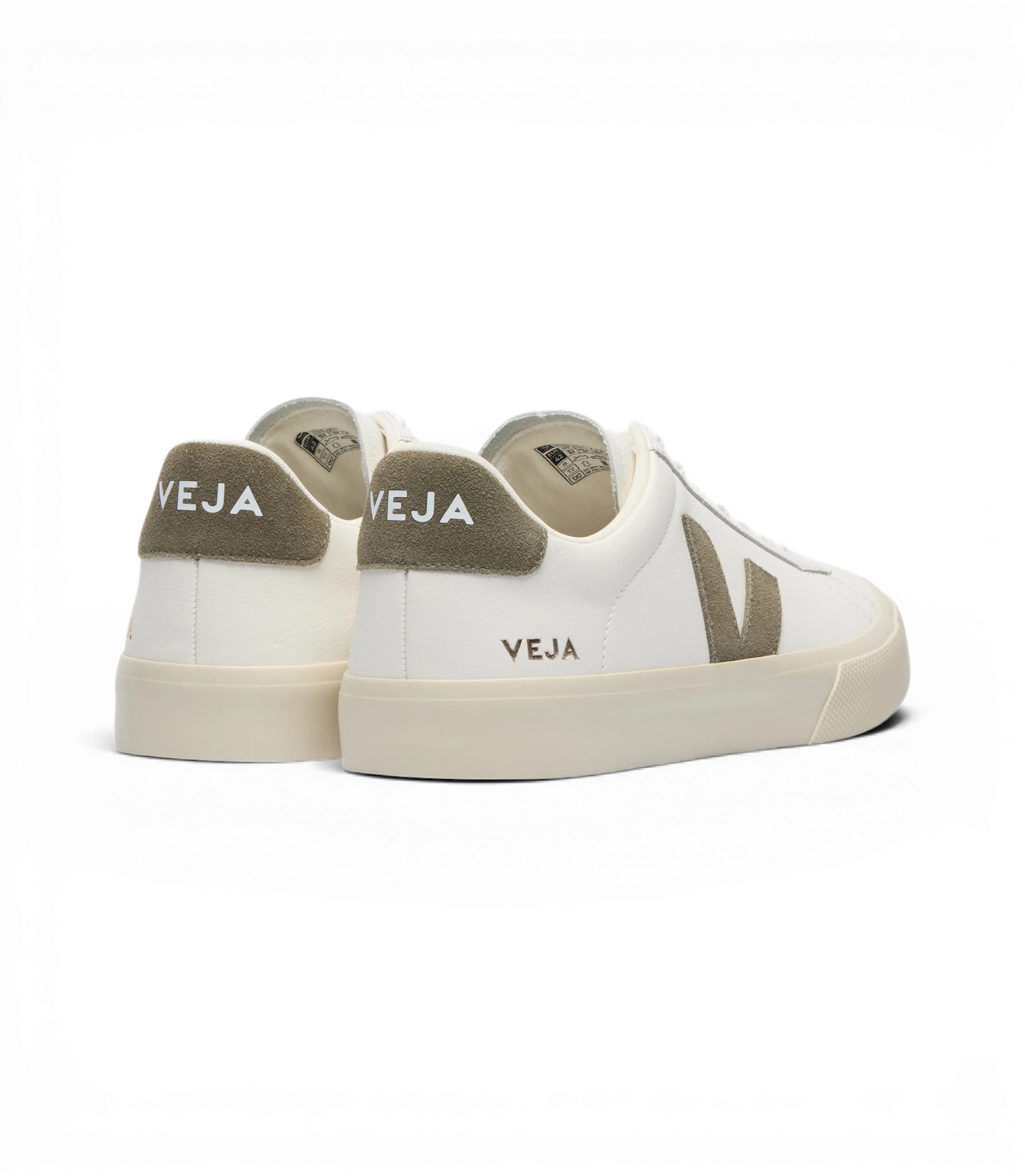 VEJA Campo (Leder) weiss/khaki Sneaker