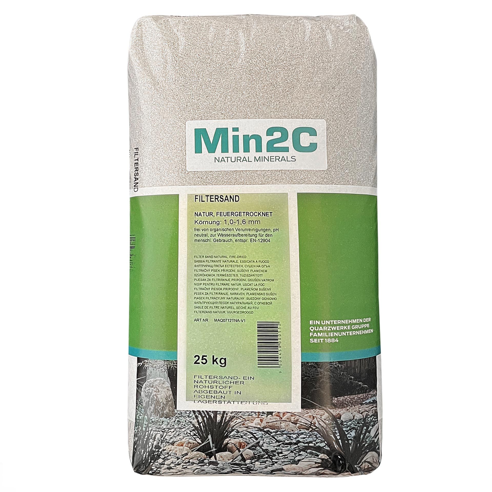 Min2C Filtersand Filtersand 25 kg Filtersand 1.0-1.6 mm Quarzsand
