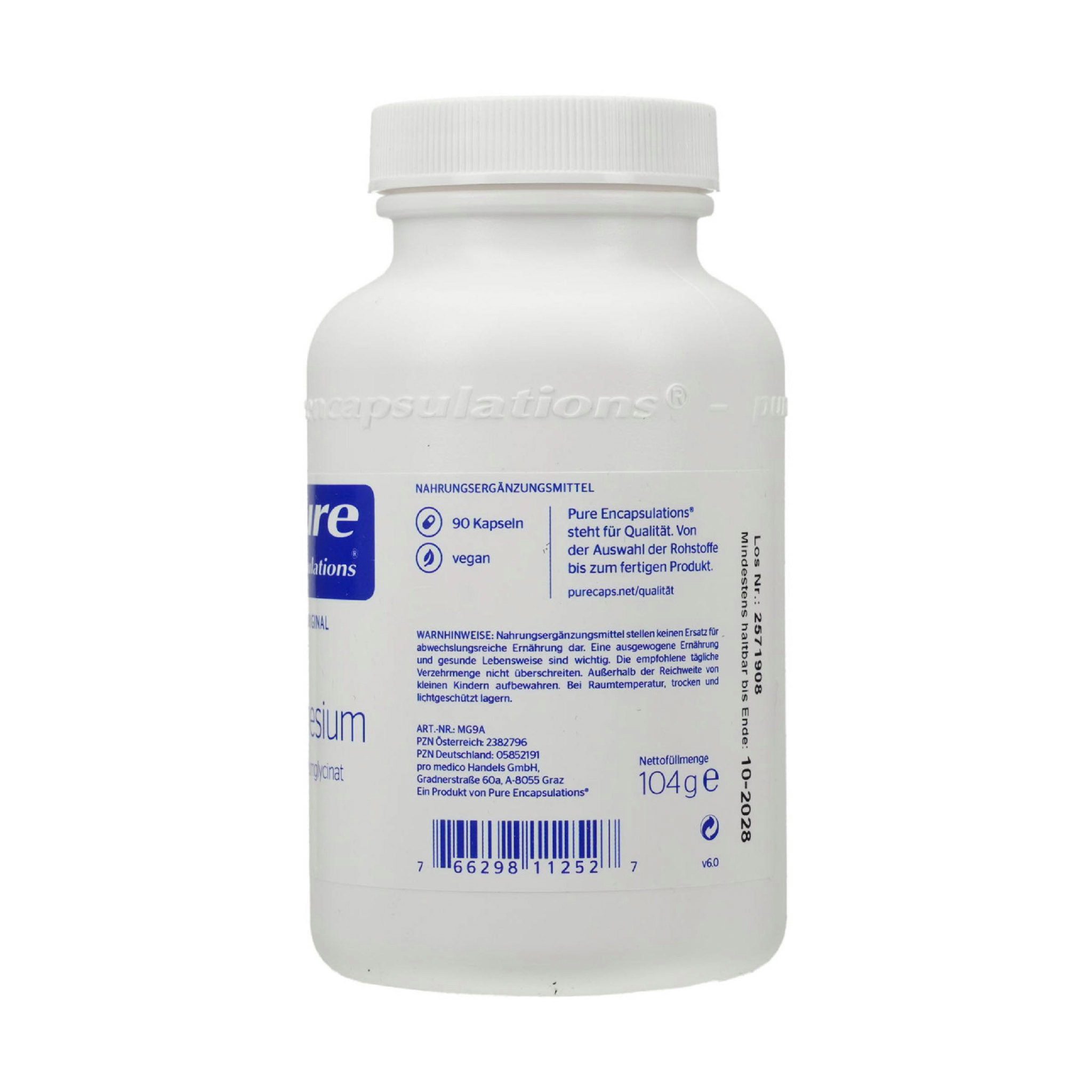 pro medico GmbH PURE ENCAPSULATIONS Magnesium Magn.Glycinat Kapseln Kapsel