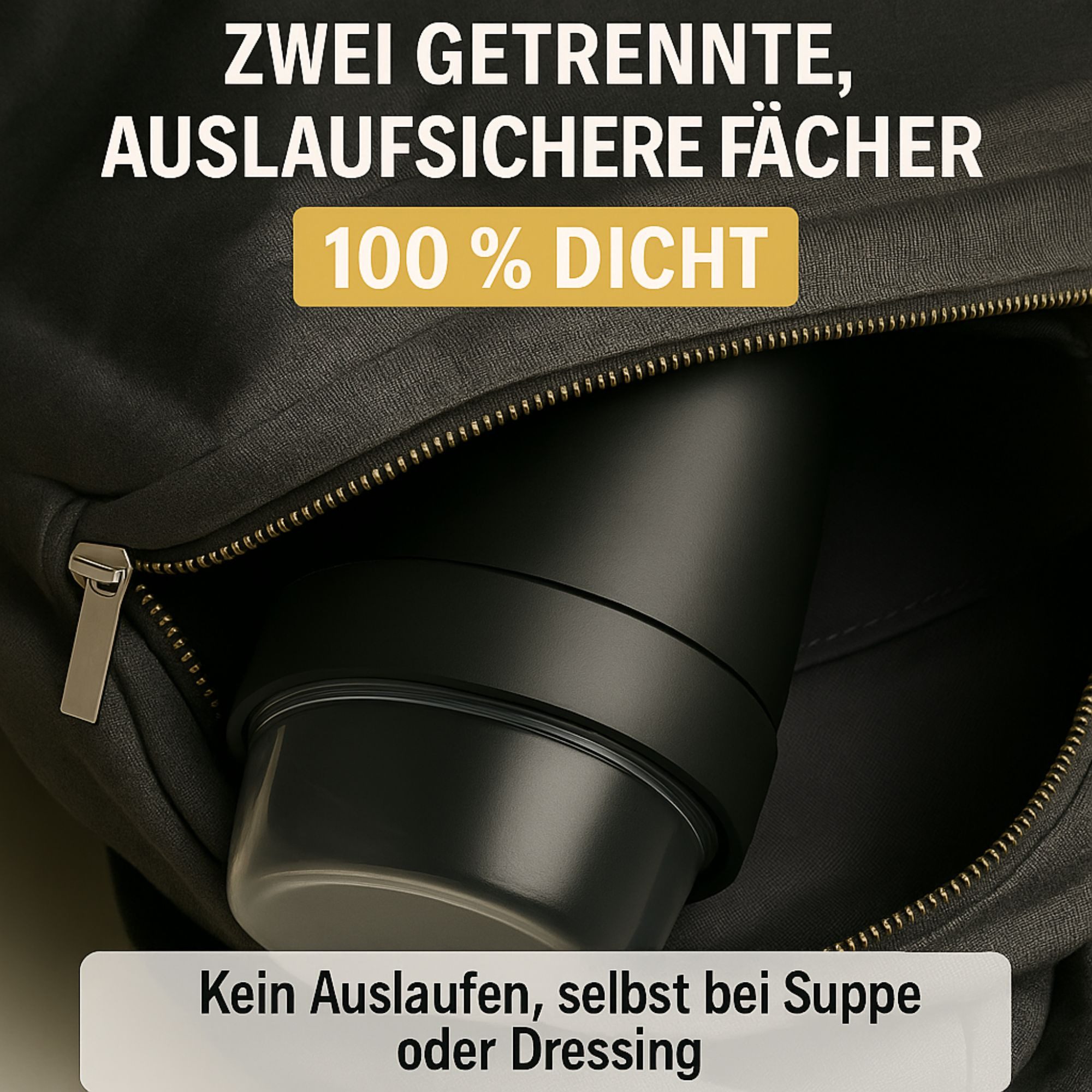 Thiru Müslibox Müslibecher 2in1-700 ml - auslaufsicher (500 + 200 ml), (1-tlg) – Bild 2 von 5