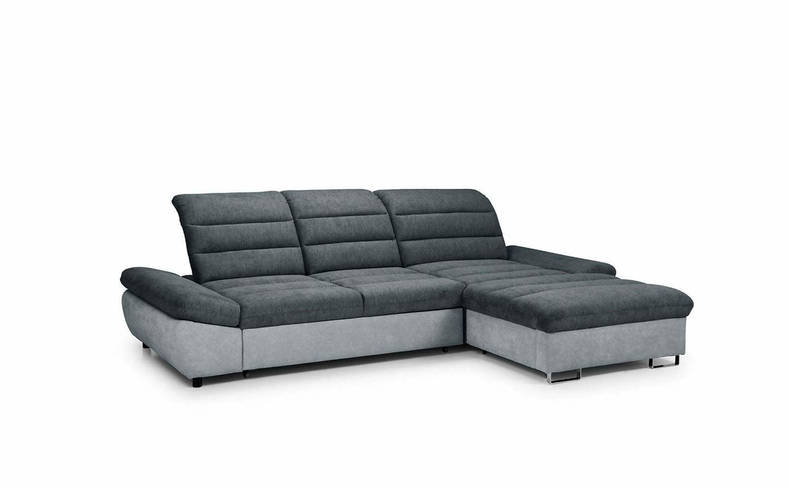 JVmoebel Ecksofa, Bettfunktion Ecksofa Polster Wohnlandschaft L-Form Design Modern Sofa