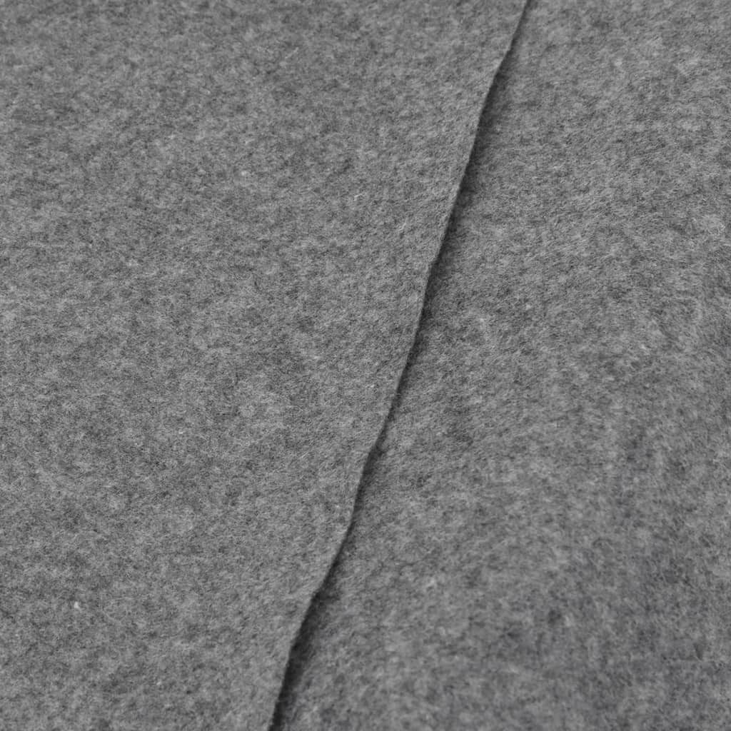 vidaXL Pool-Abdeckplane, Pool-Bodentuch Hellgrau Ø396 cm Polyester Geotextil