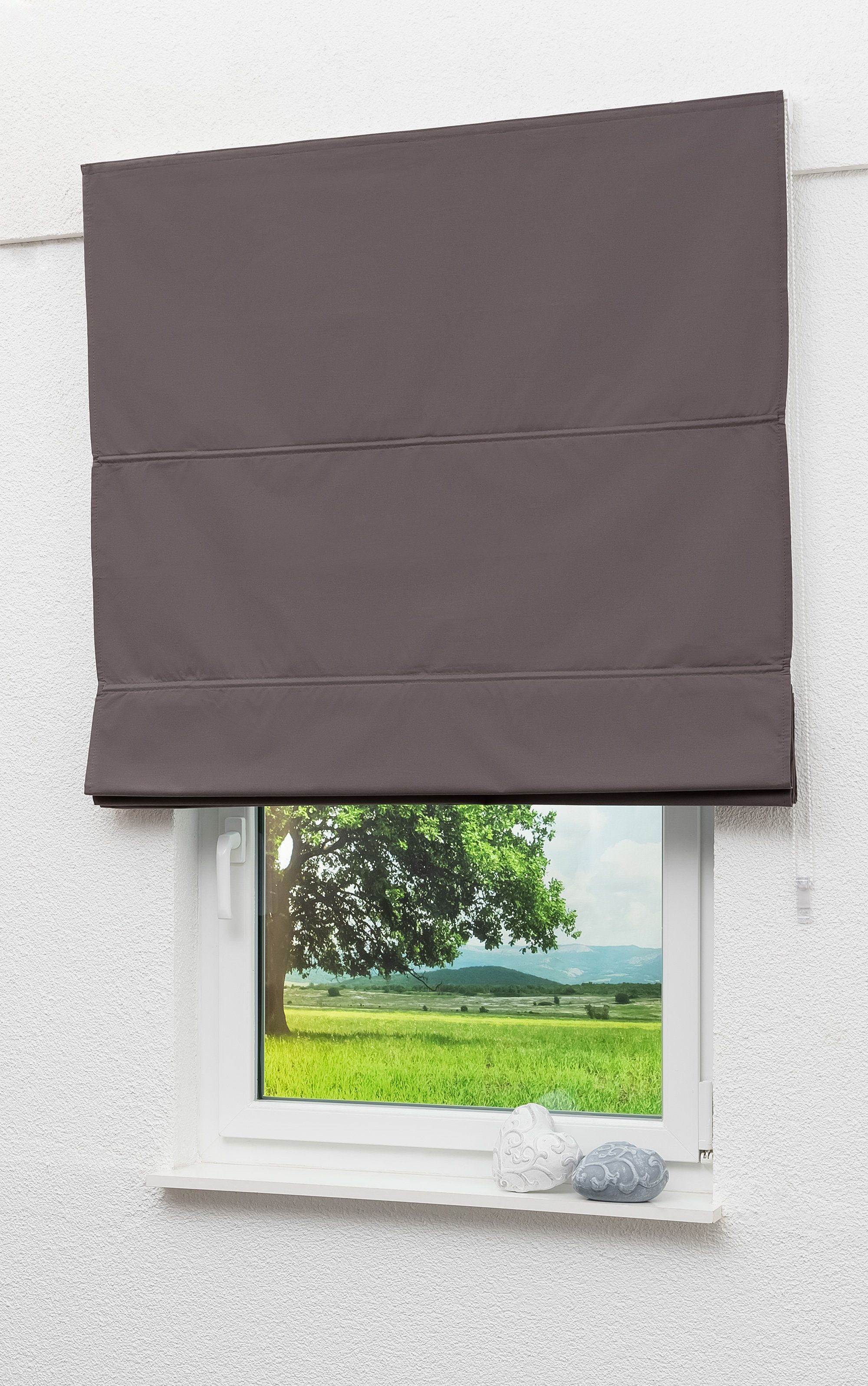 LYSEL® Raffrollo abdunkelnd Braungrau, HxB 180x90cm günstig online kaufen