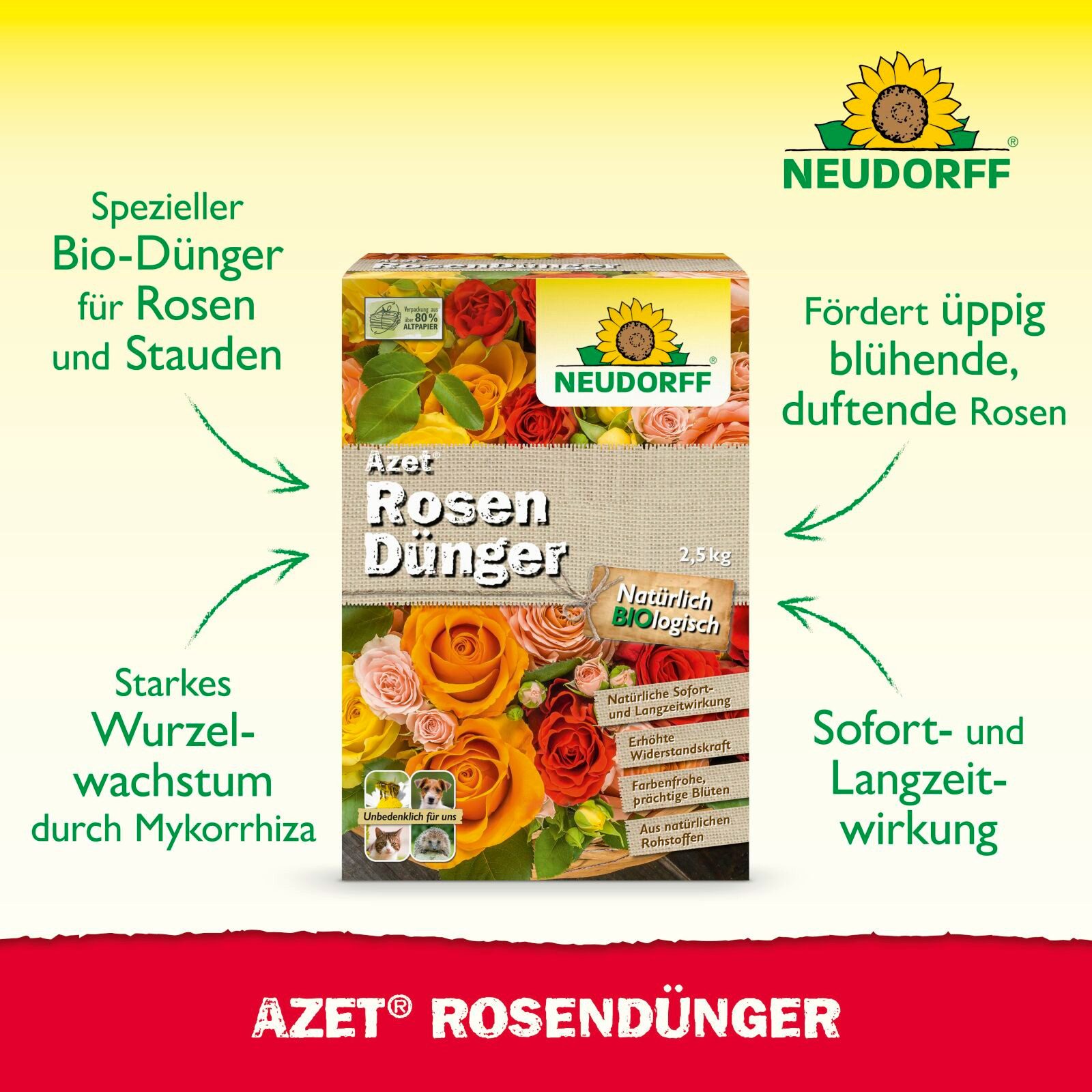 Neudorff Blumendünger Azet RosenDünger 2,5 kg günstig online kaufen