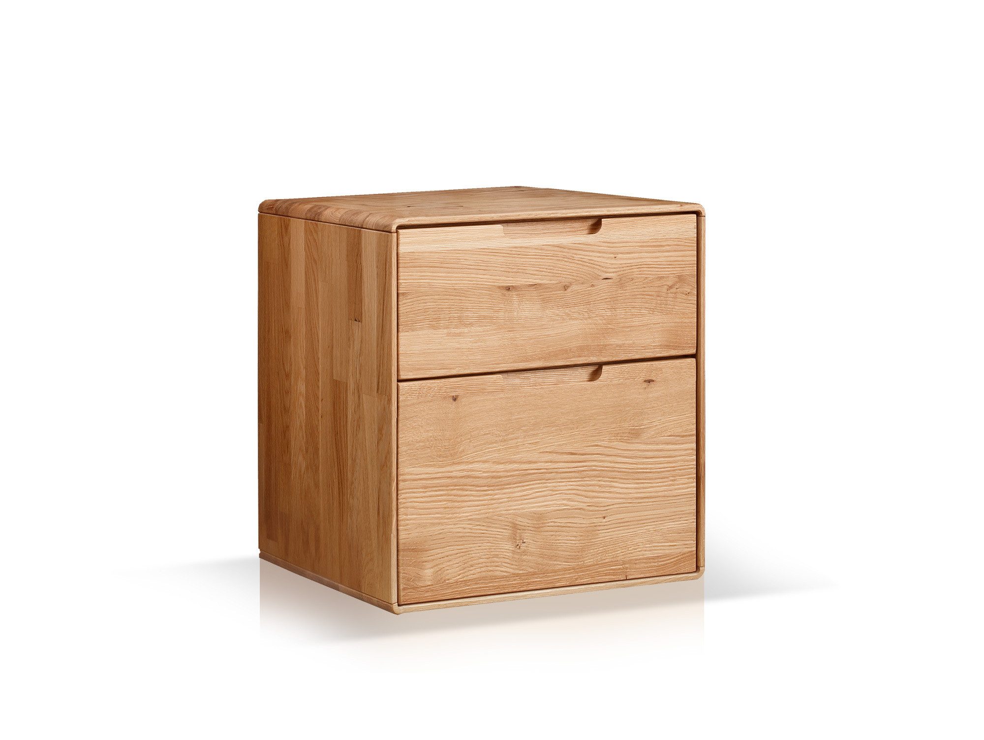 Moebel-Eins Nachttisch, ANDINO Nachtkommode II, Material Massivholz, Wildeiche geölt