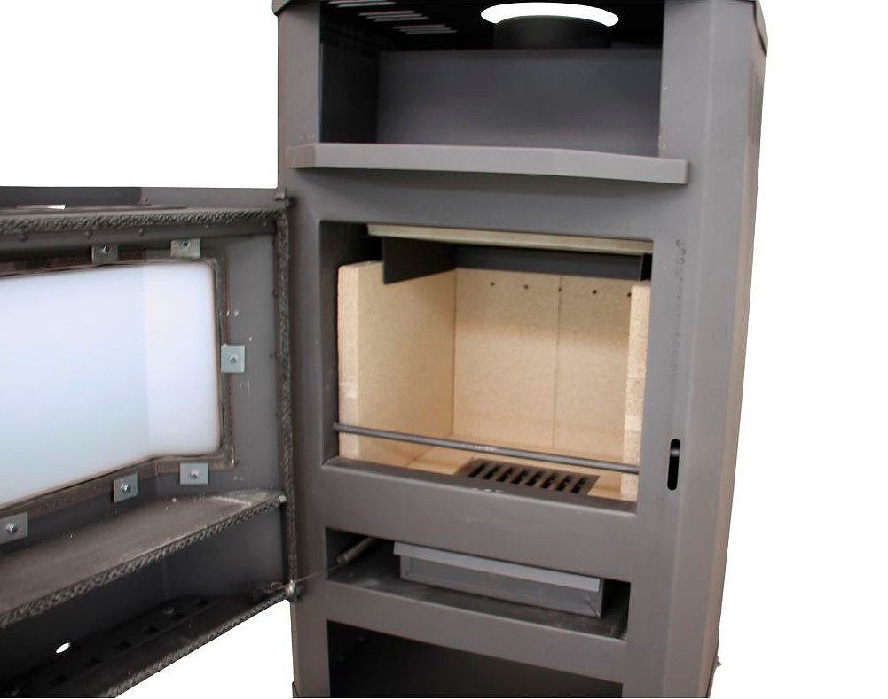 Kaminofen Prismo Stahl, 6,4 kW, Zeitbrand