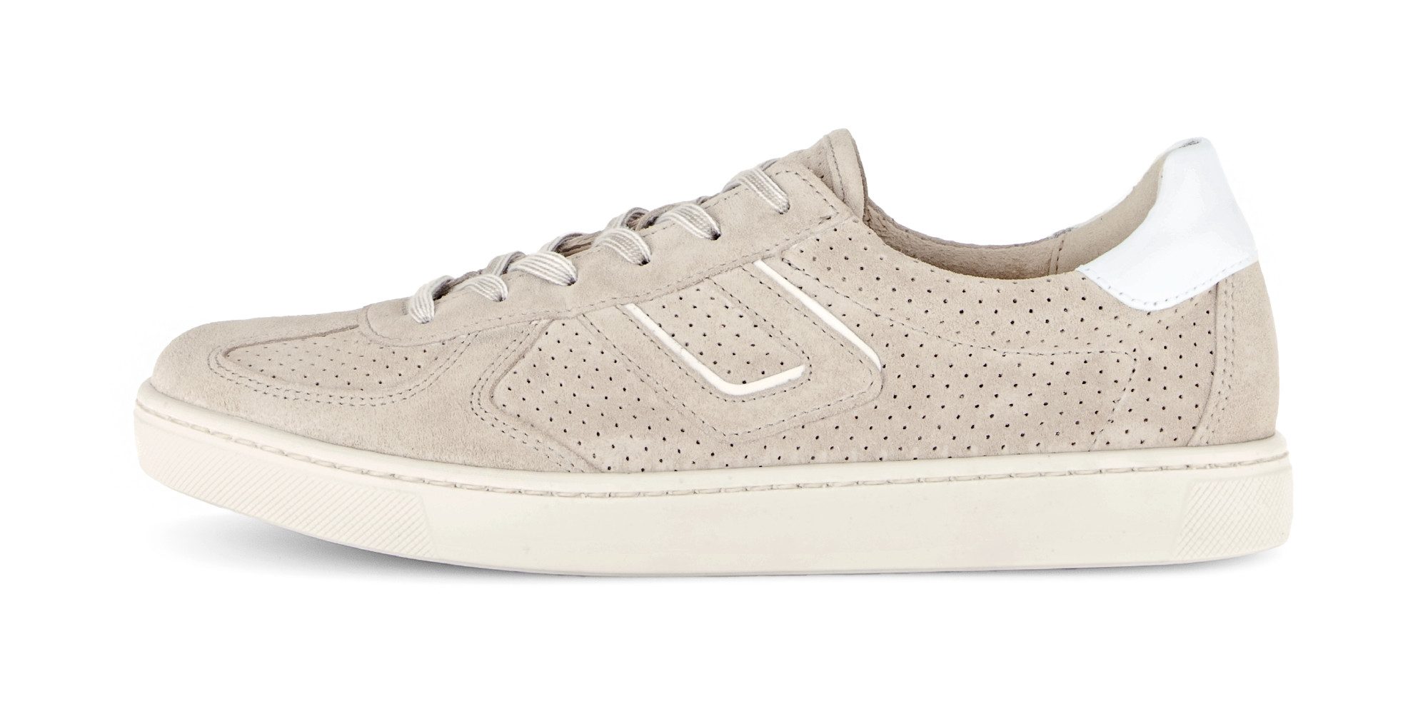Gabor DAVOS Sneaker, Freizeitschuh, Halbschuh, Schnürschuh mit Lochmuster, Weite H
