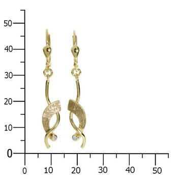 OSTSEE-SCHMUCK Paar Ohrhänger - Kiandra - Gold 333/000 - Zirkonia (2-tlg)