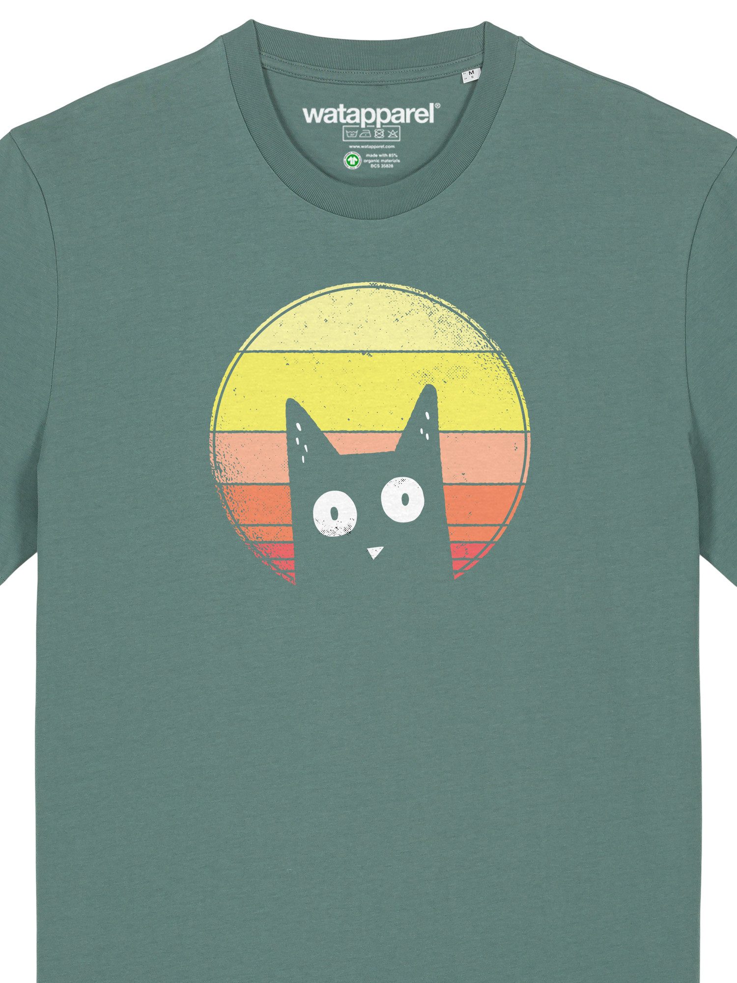 wat? Apparel T-Shirt Sunset Cat