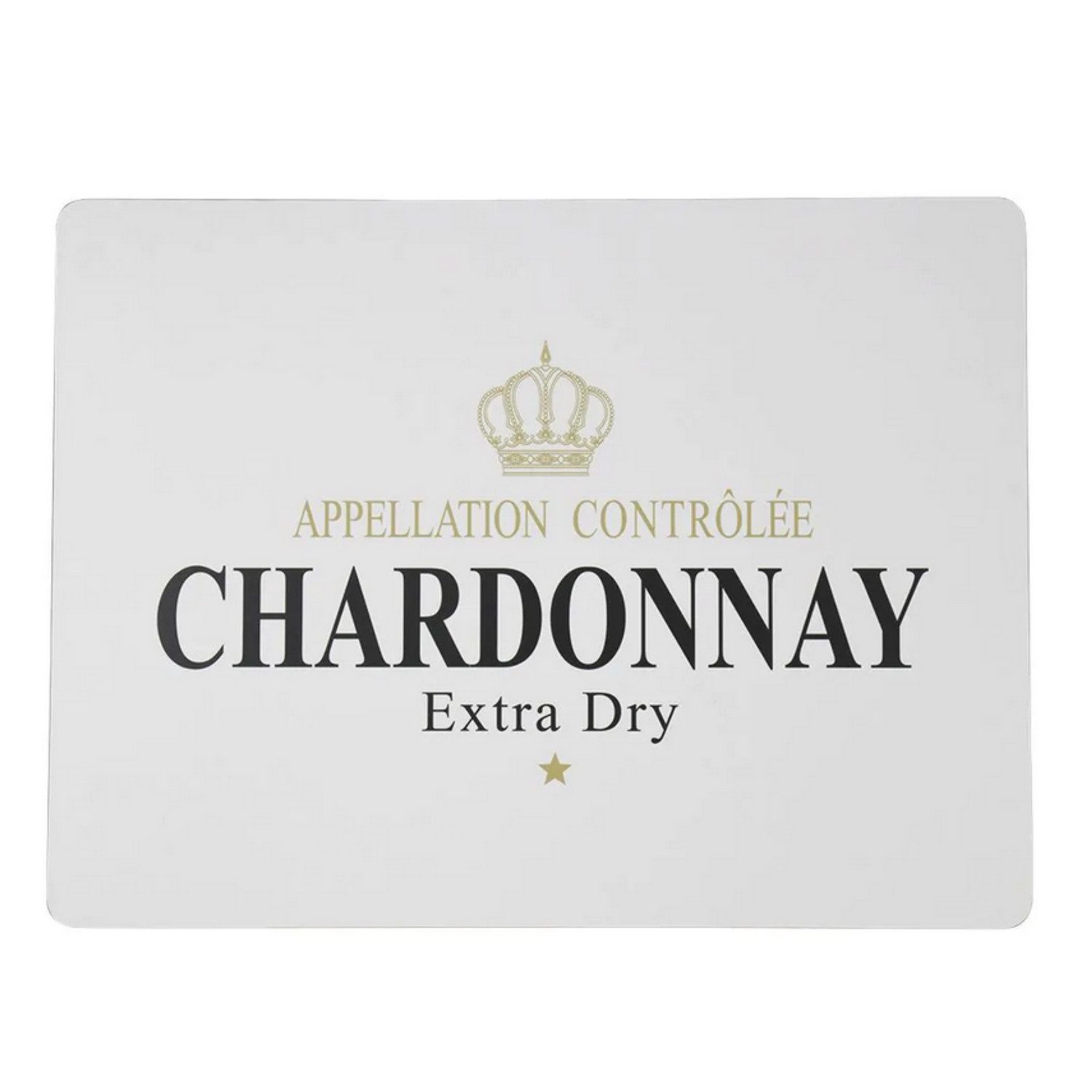 Hakbijl Glass Platzset, Farbe: Weiß, Motiv: Chardonnay