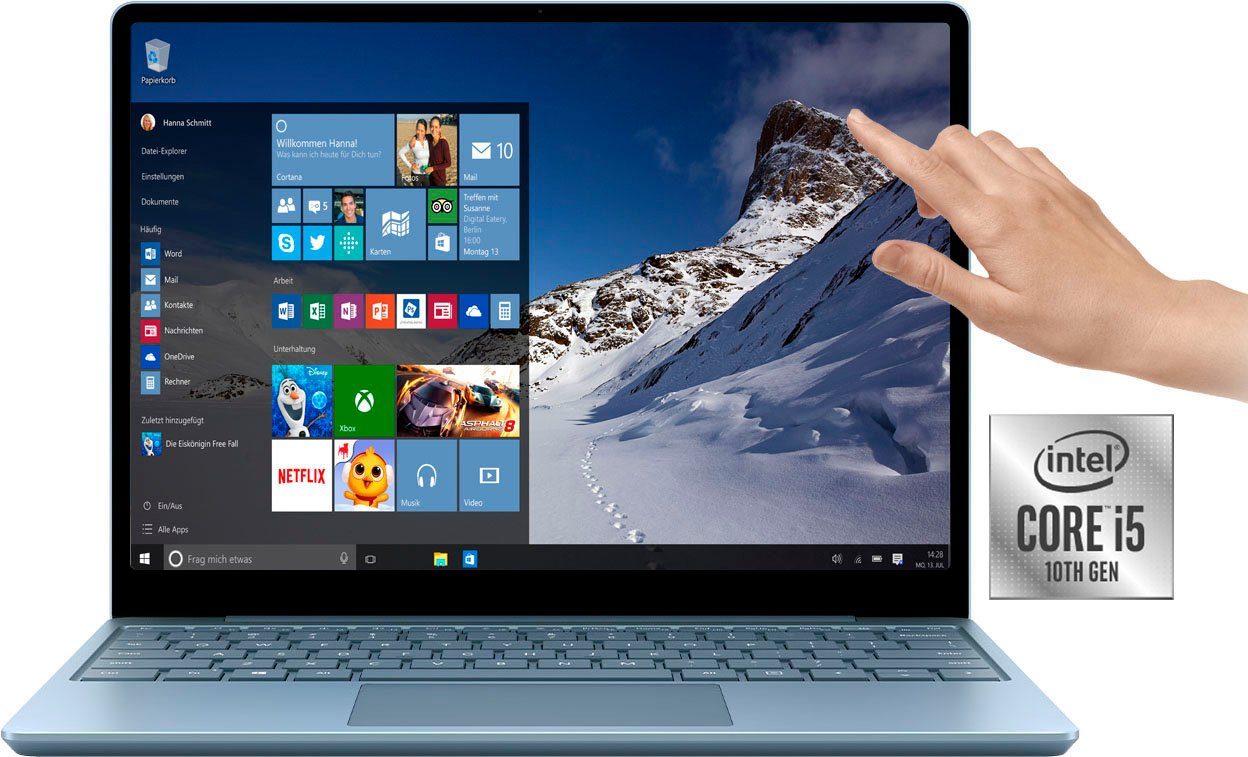 Microsoft Surface Laptop Go i5 - 256/8GB eisblau Notebook (31,5 cm/12,4 Zoll,  Intel Core i5 1035G1, UHD Graphics, 256 GB SSD) online kaufen | OTTO