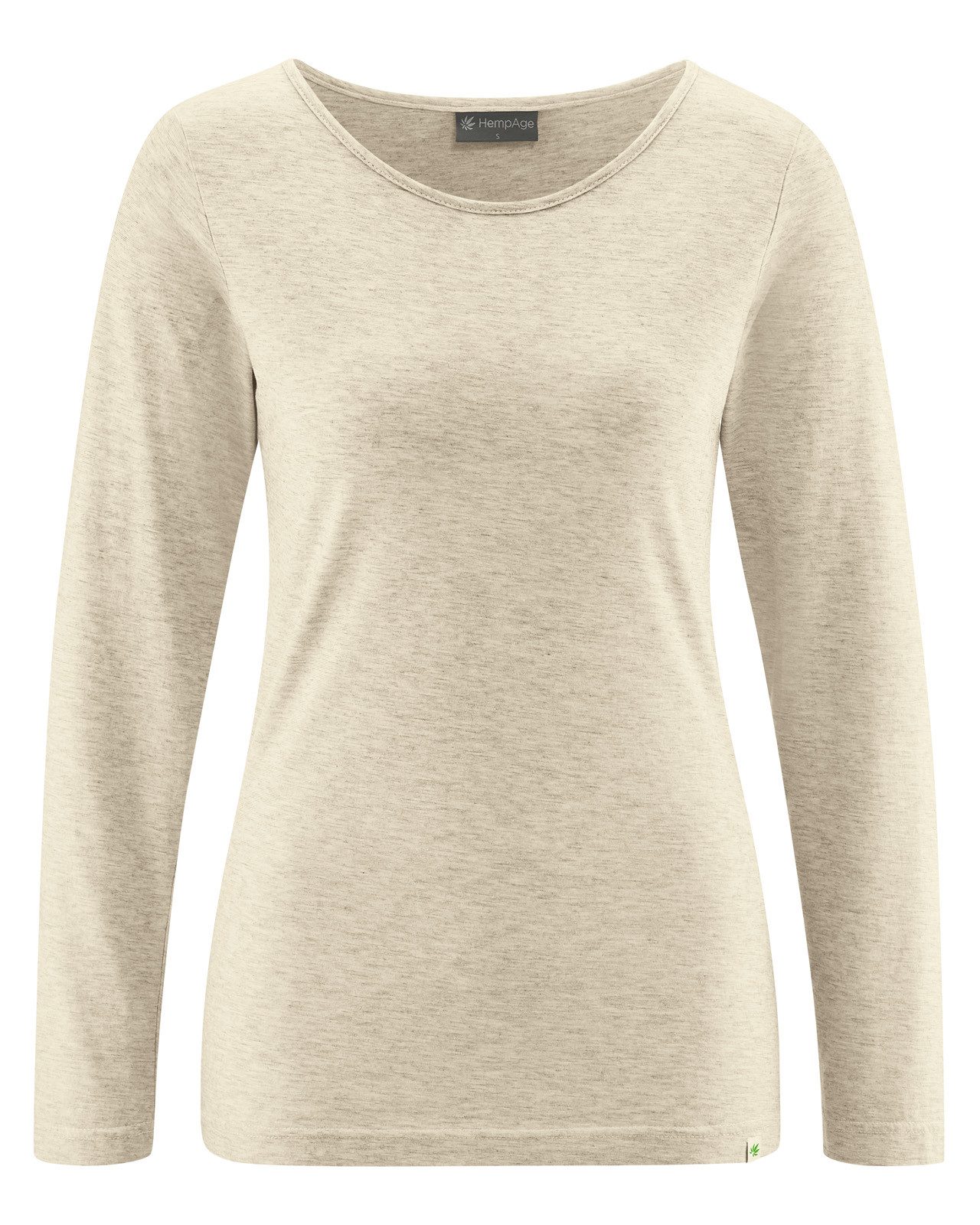 Langarmshirt Langarmshirt mit Yakwolle Hanf/Biobaumwolle Normal Fit