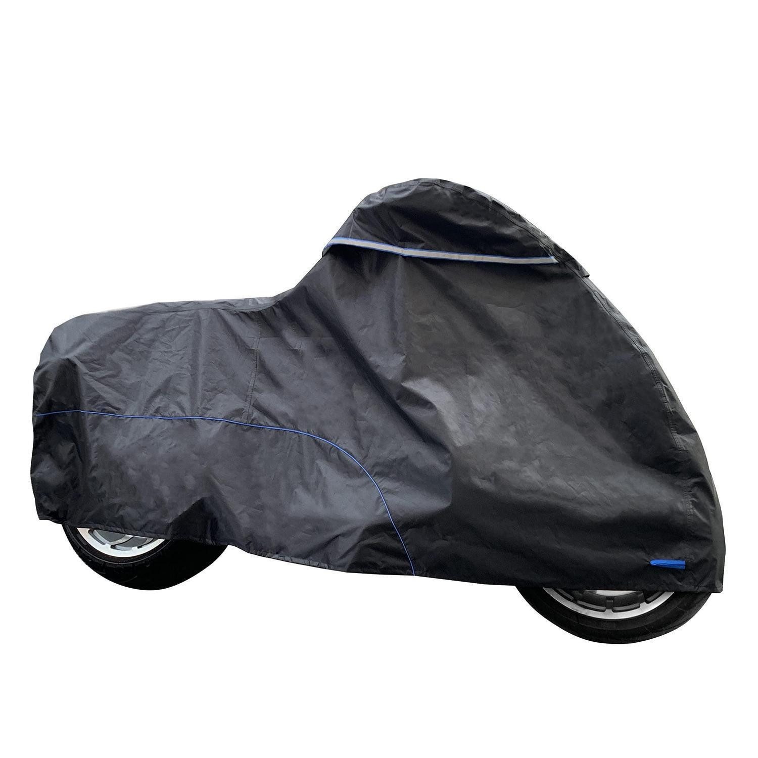 LuxusKollektion Schutzplane Motorradabdeckplane 420D Oxford Wasserdicht Lüftung 245X105X125CM