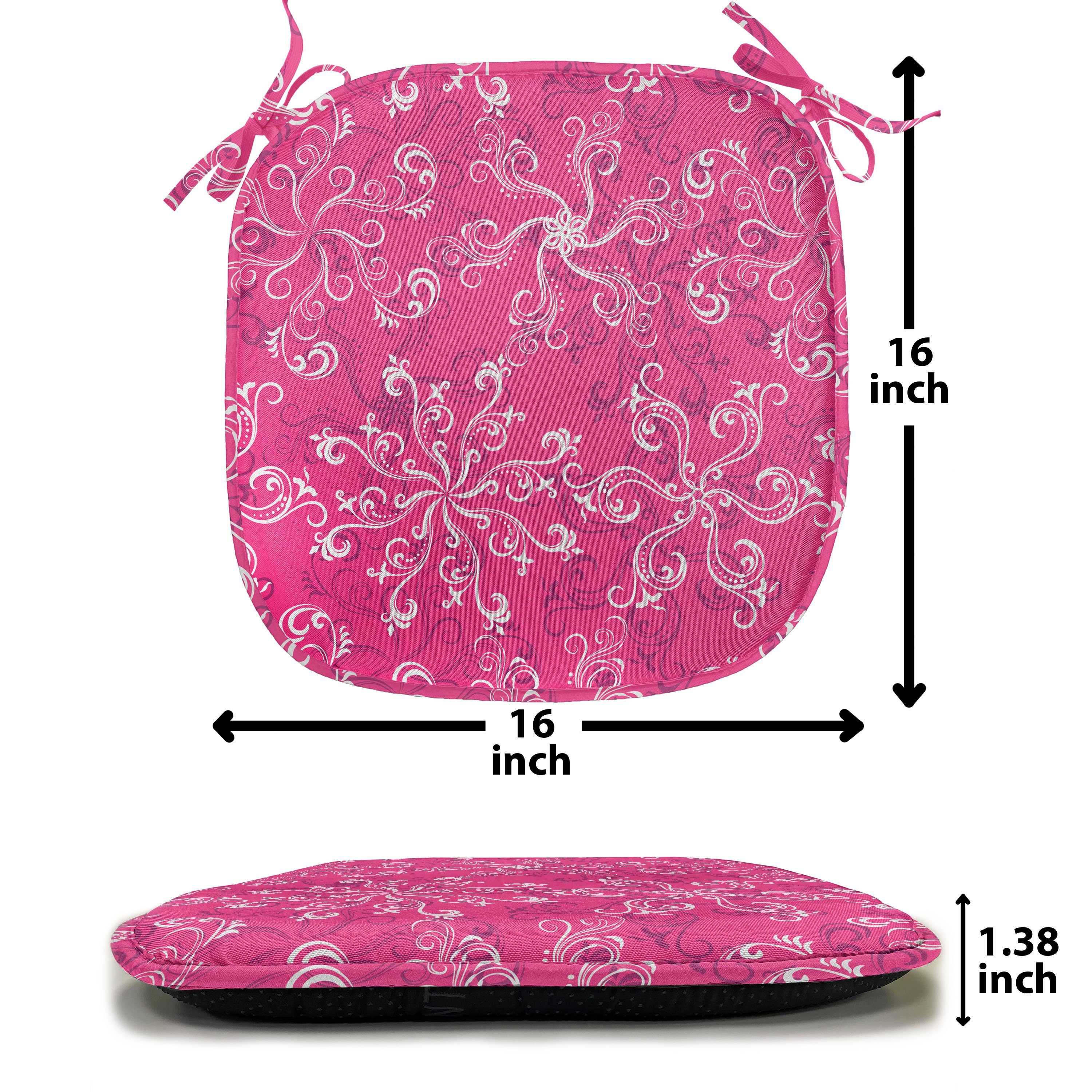 für Küchensitze, Dekoratives wasserfestes Stuhlkissen Frühling Kissen Bloom mit Abakuhaus Hot Riemen blühen Pink