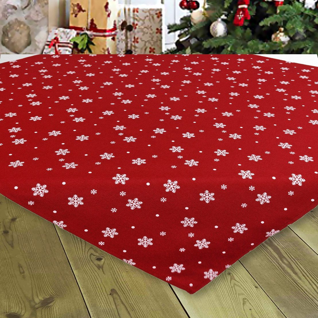 Delindo Lifestyle Tischdecke, Tischläufer, Weihnachten Sterne Allover (1-tlg)