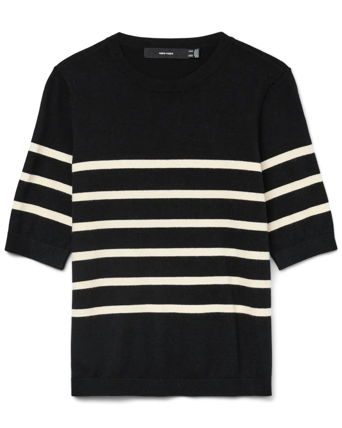 Vero Moda Kurzarmpullover moderner Pullover mit Streifenmuster