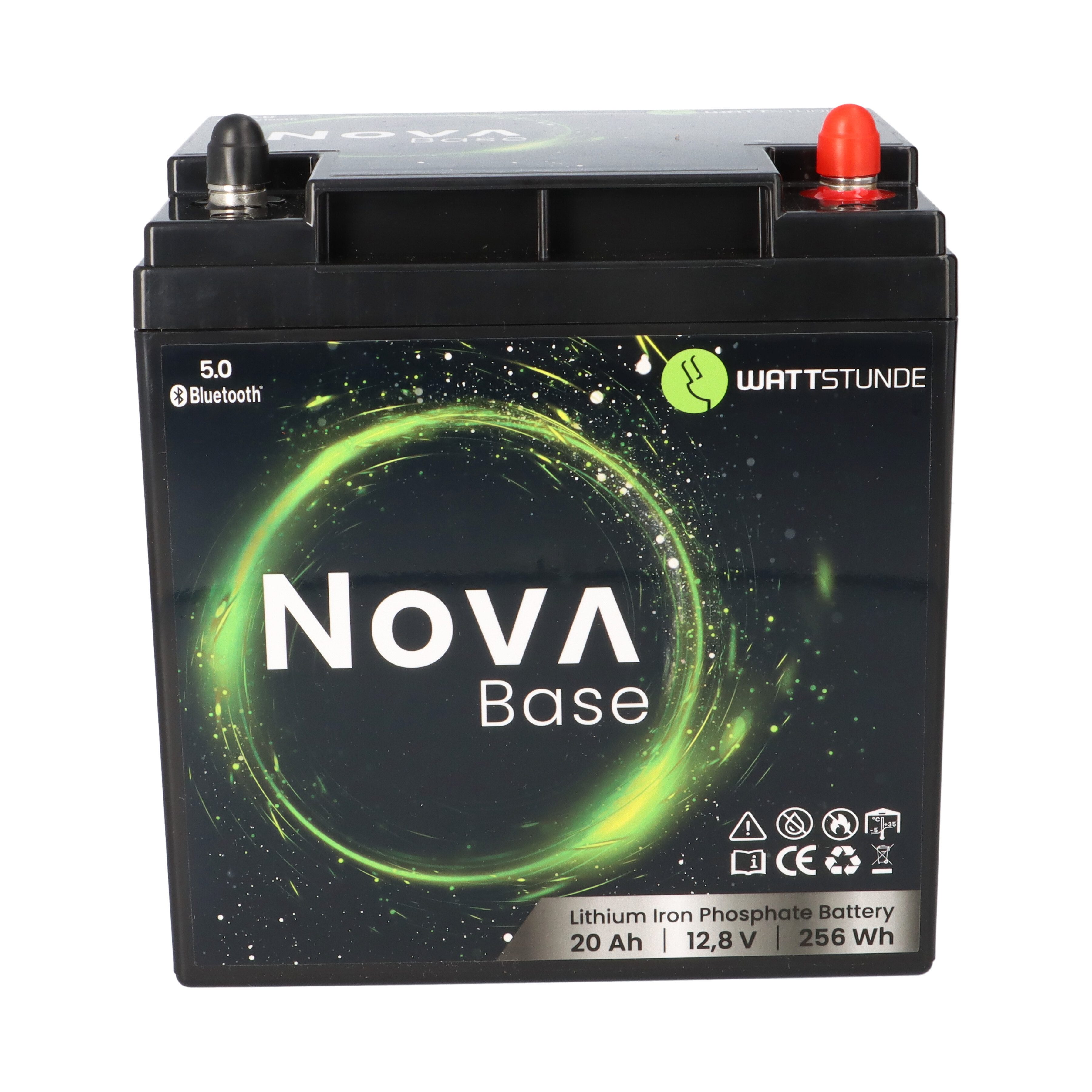 Wattstunde WATTSTUNDE NOVA Base Batterie 12,8V 20Ah 256Wh LiFePO4 Batterie