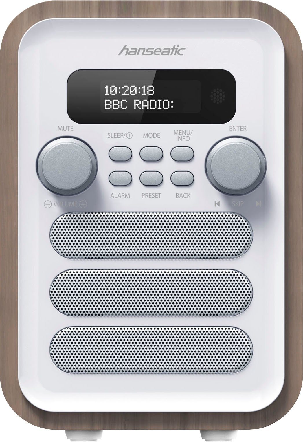 W) (DAB) (3,5 HRA-23 weiß/braun Digitalradio Hanseatic