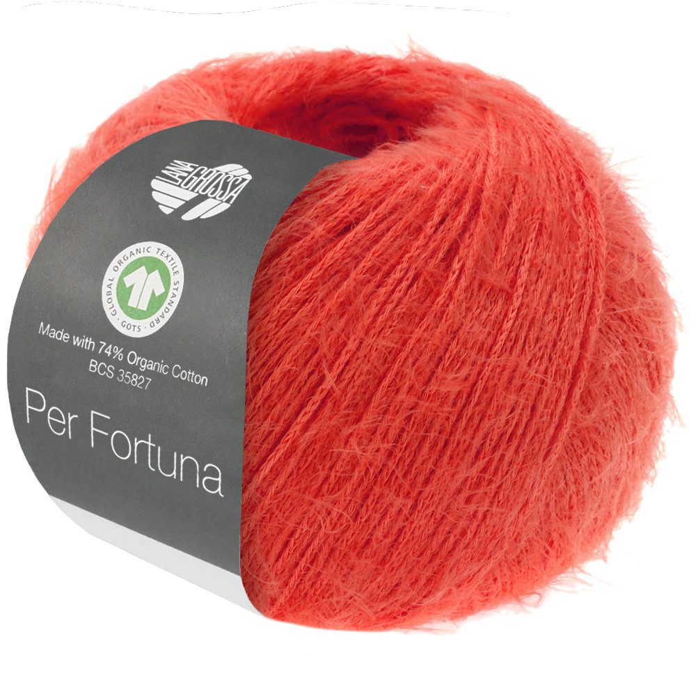 LANA GROSSA PER FORTUNA Häkelwolle, 190 m (flauschiges Kettengarn aus Bio-Baumwolle mit GOTS-Zertifikat), 50 g