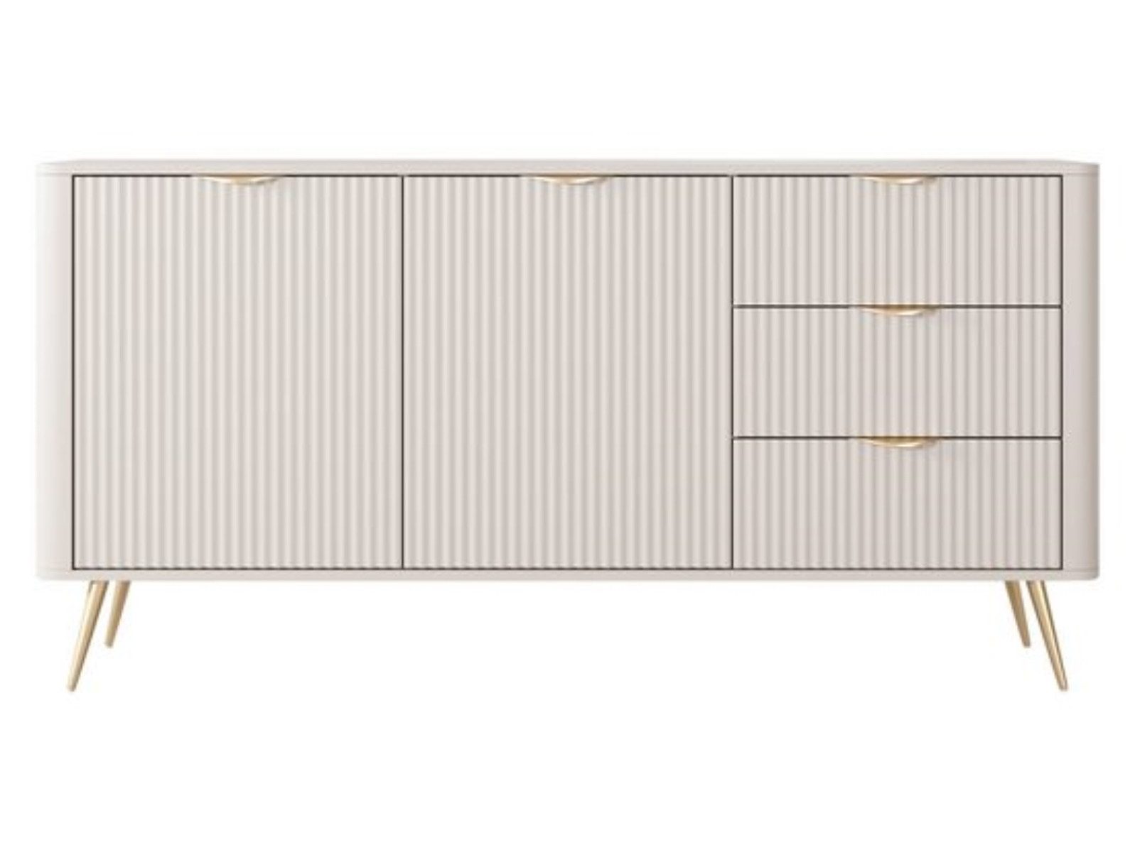 Compleo Kommode mit drei Schubladen und zwei Drehtüren BELLO, Elegant Kommode – Bild 3 von 5