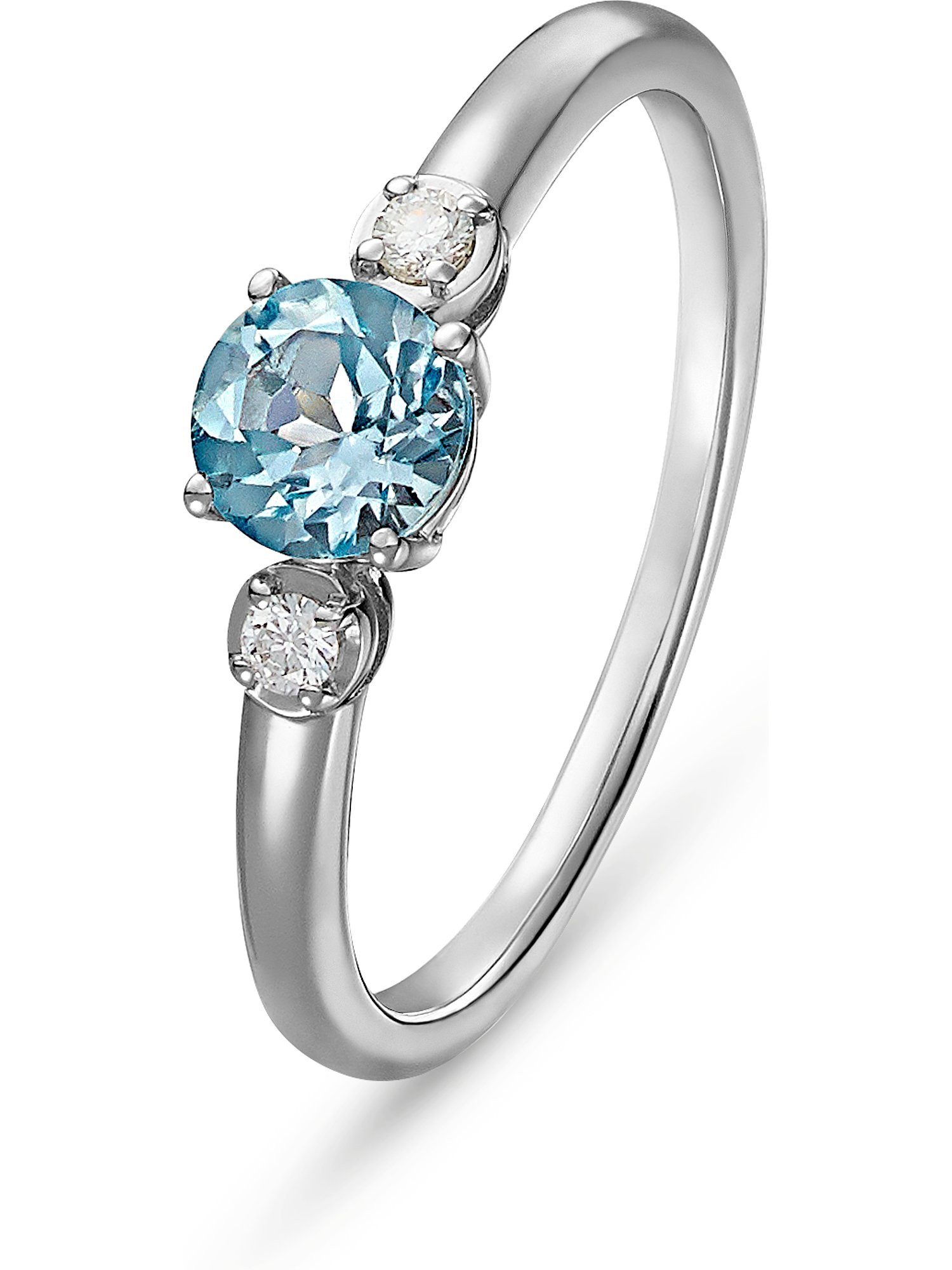 CHRIST Goldring CHRIST Damen-Damenring 585er Weißgold 1 Topas günstig online kaufen