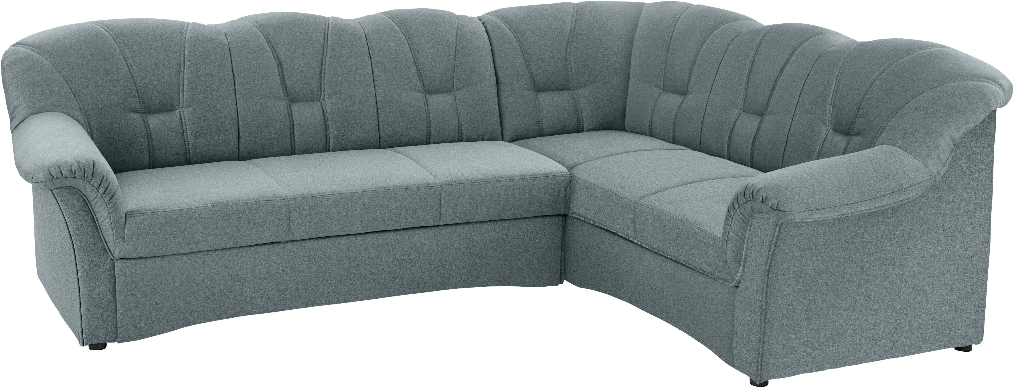 DOMO collection Ecksofa Papenburg B/T/H: 242/190/84 cm L-Form, wahlweise mit Bettfunktion, Langer Schenkel links oder rechts