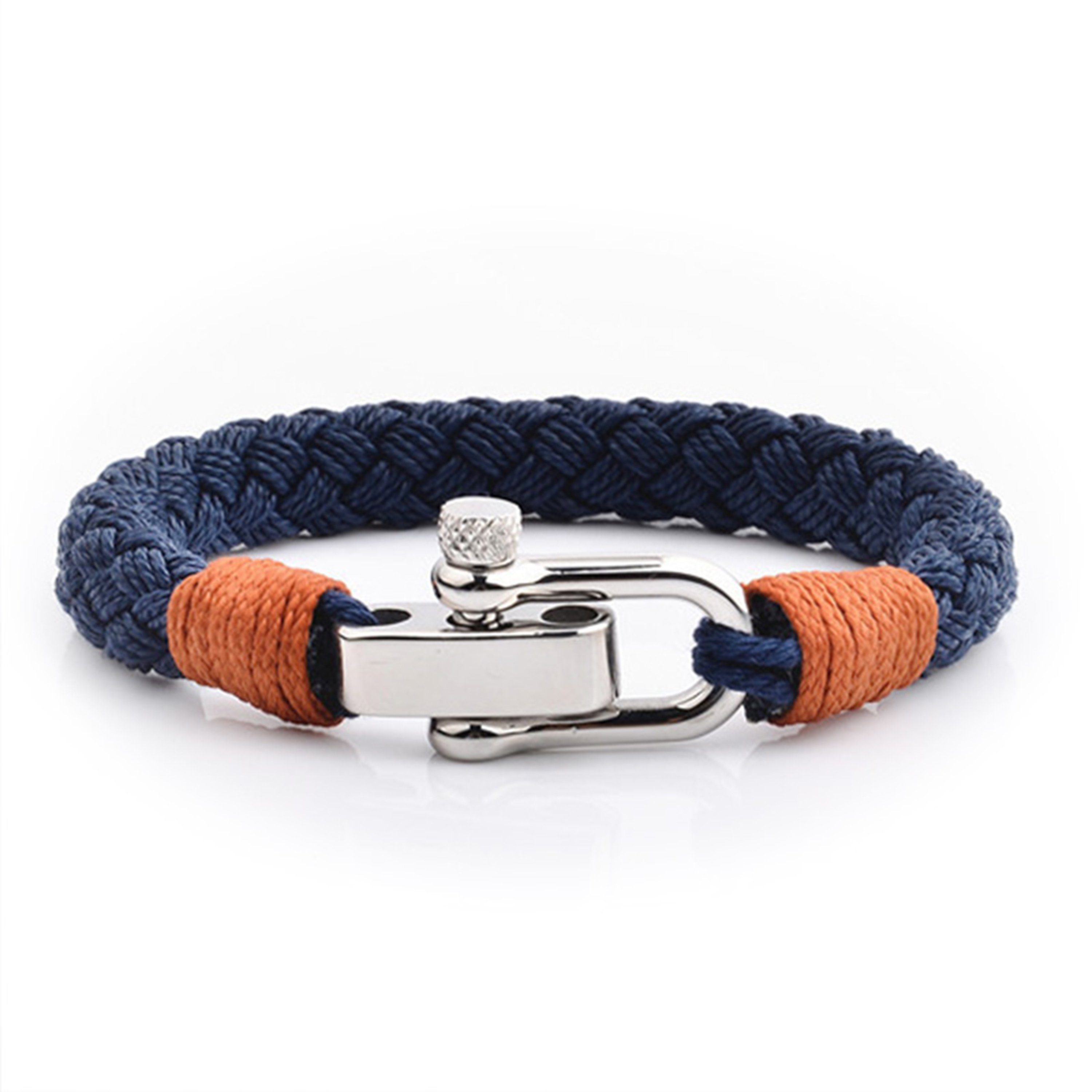 UNIQAL.de Armband Maritime Armband aus Segeltau "TAUWERK" nautics, Schäckel verschluss (Edelstahl, Segeltau, Casual Style, handgefertigt) | Armbänder