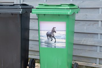 MuchoWow Wandsticker Pferde - Luft - Meer (1 St), Mülleimer-aufkleber, Mülltonne, Sticker, Container, Abfalbehälter