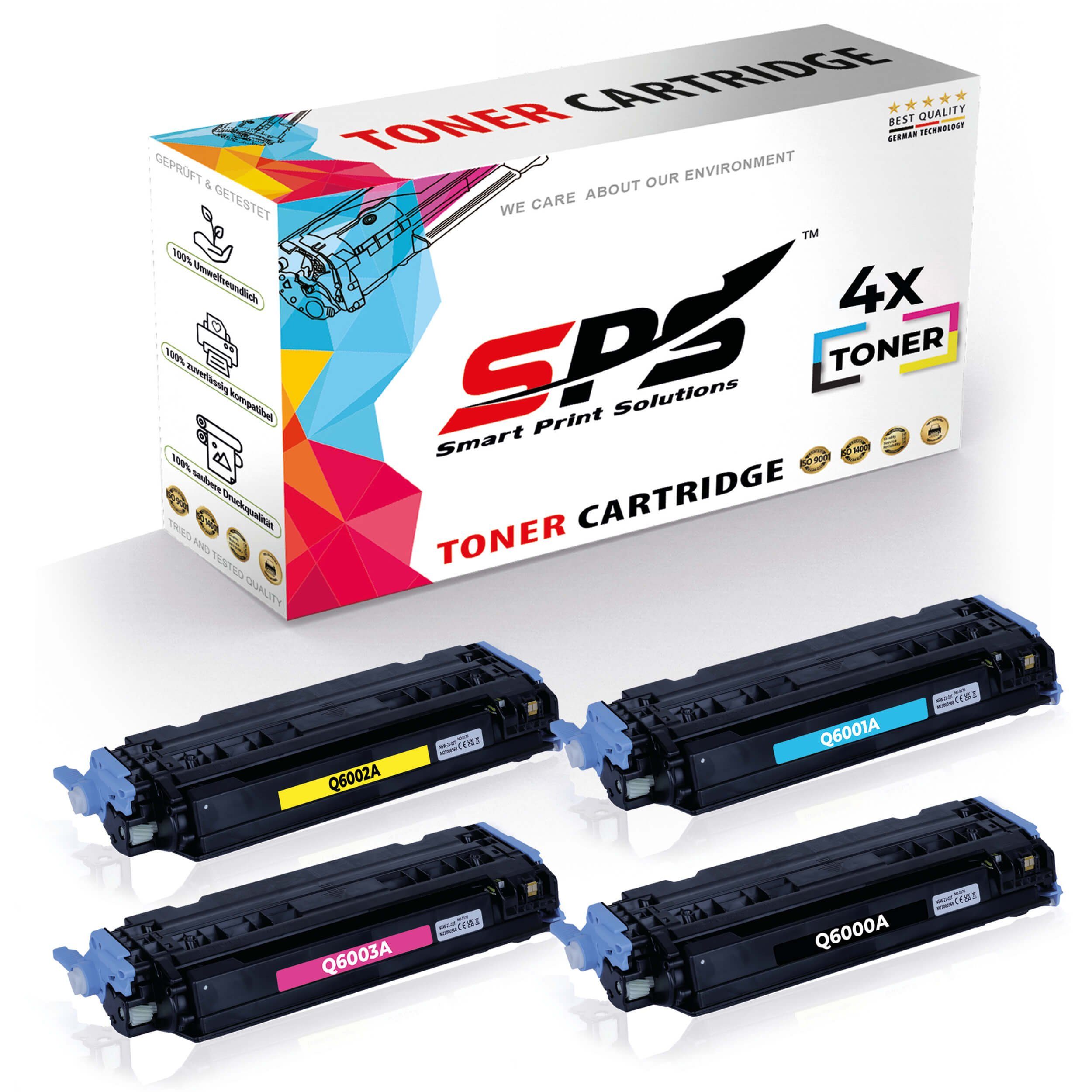 SPS Tonerkartusche Kompatibel für HP Color Laserjet 1600TN 124A Q6000, (4er Pack)