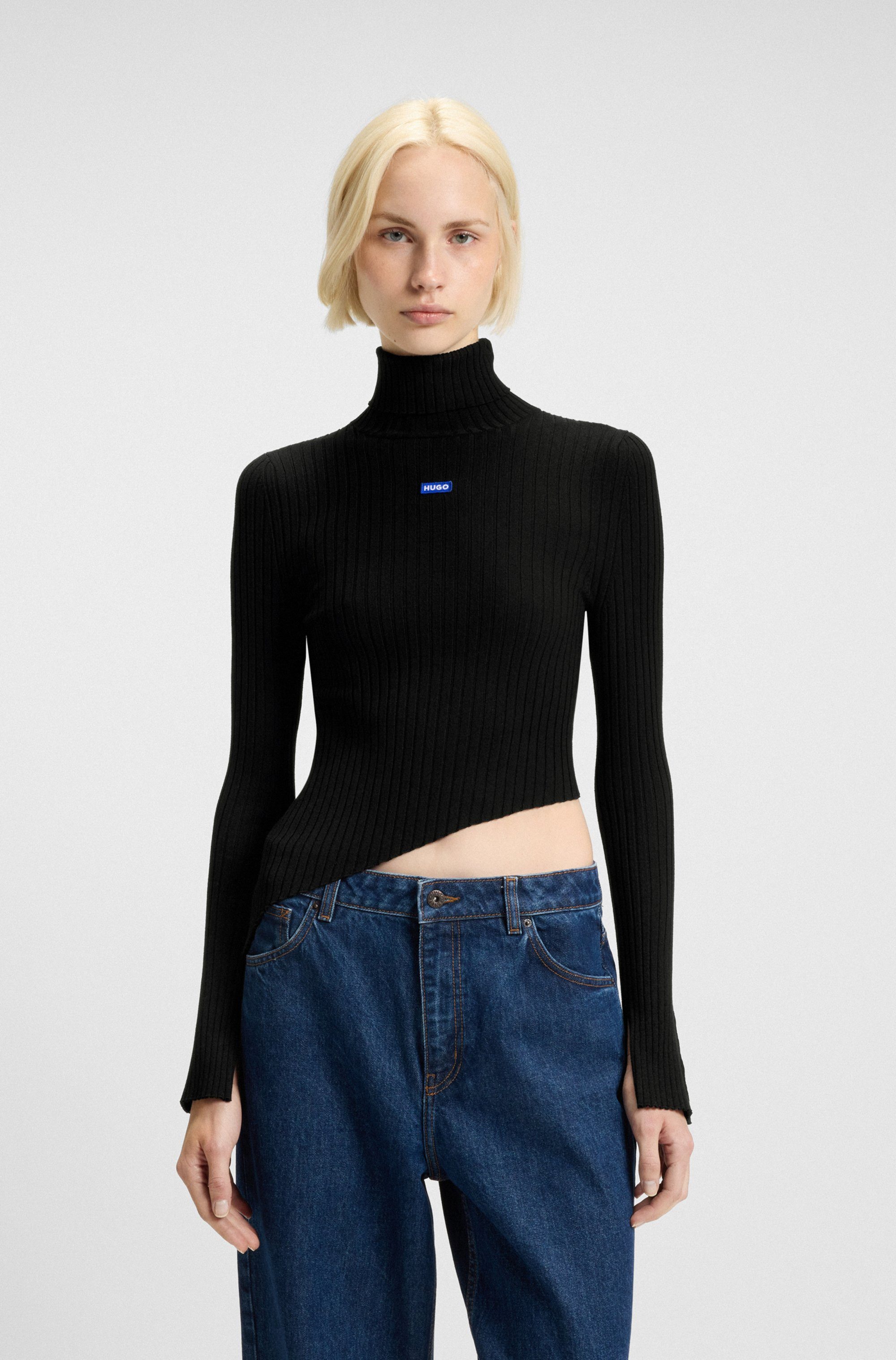 HUGO Blue Rollkragenpullover Somyna Slim Fit, günstig online kaufen