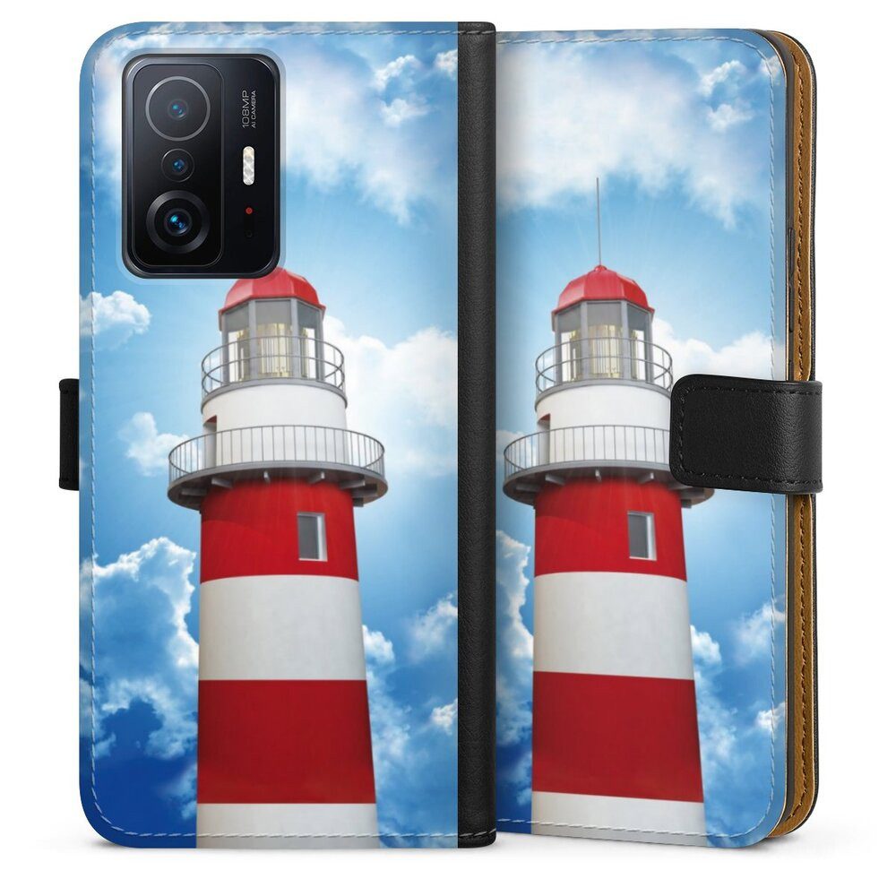 DeinDesign Handyhülle Leuchtturm Wolke Himmel Leuchtturm, Xiaomi 11T Pro 5G Hülle Flip Case Klapphülle Handytasche Leder
