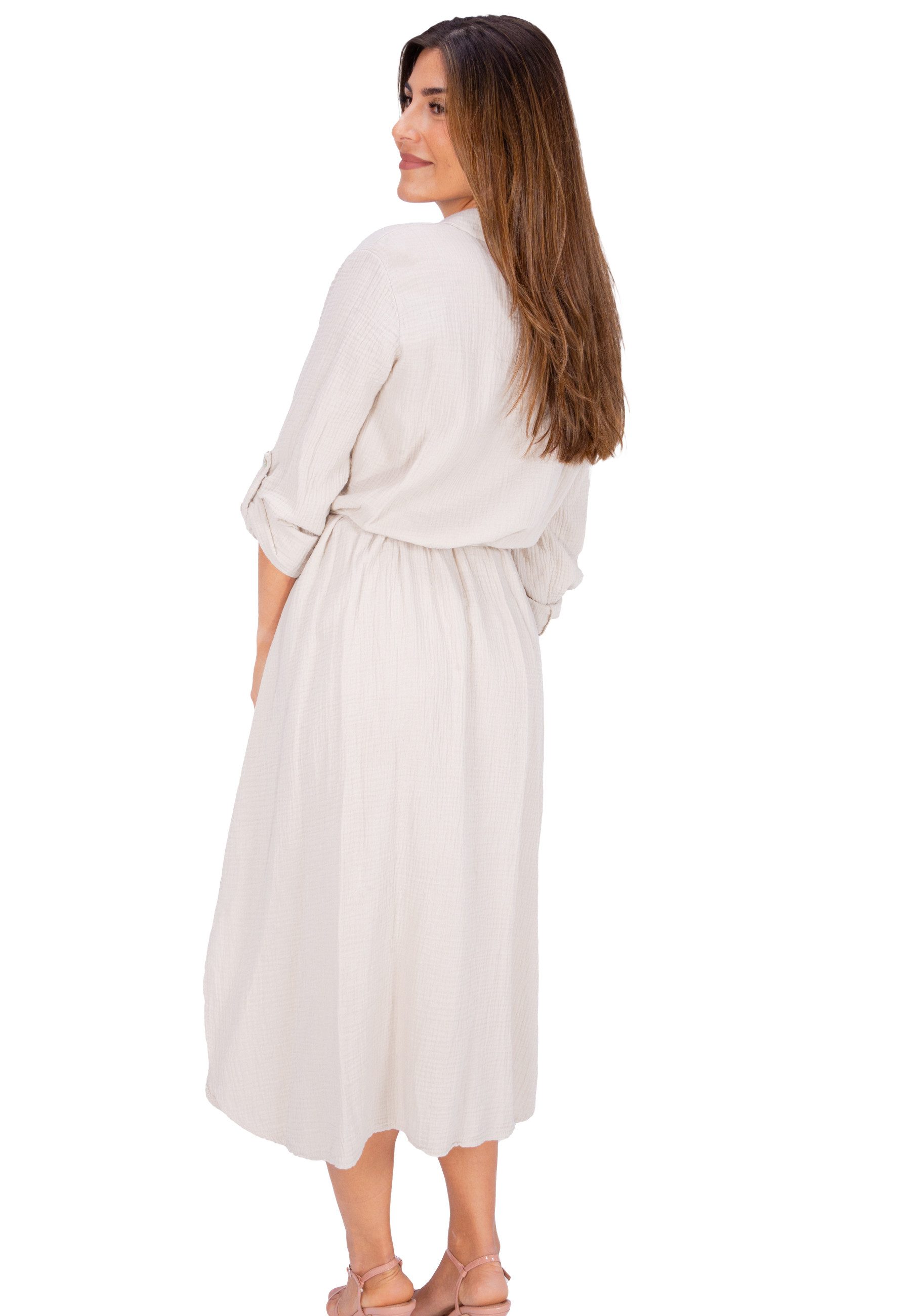Seasons of April Blusenkleid Musselinkleid Victoria (1-tlg) Musselin Kleid günstig online kaufen