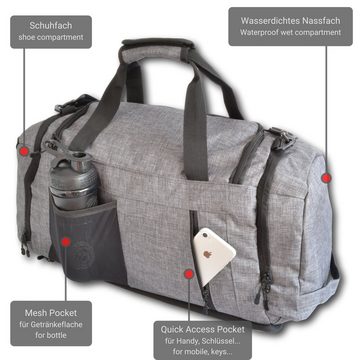 Bearformance Sporttasche Ultimate Sportbag, mit Schuhfach, Nassfach und Rucksackfunktion