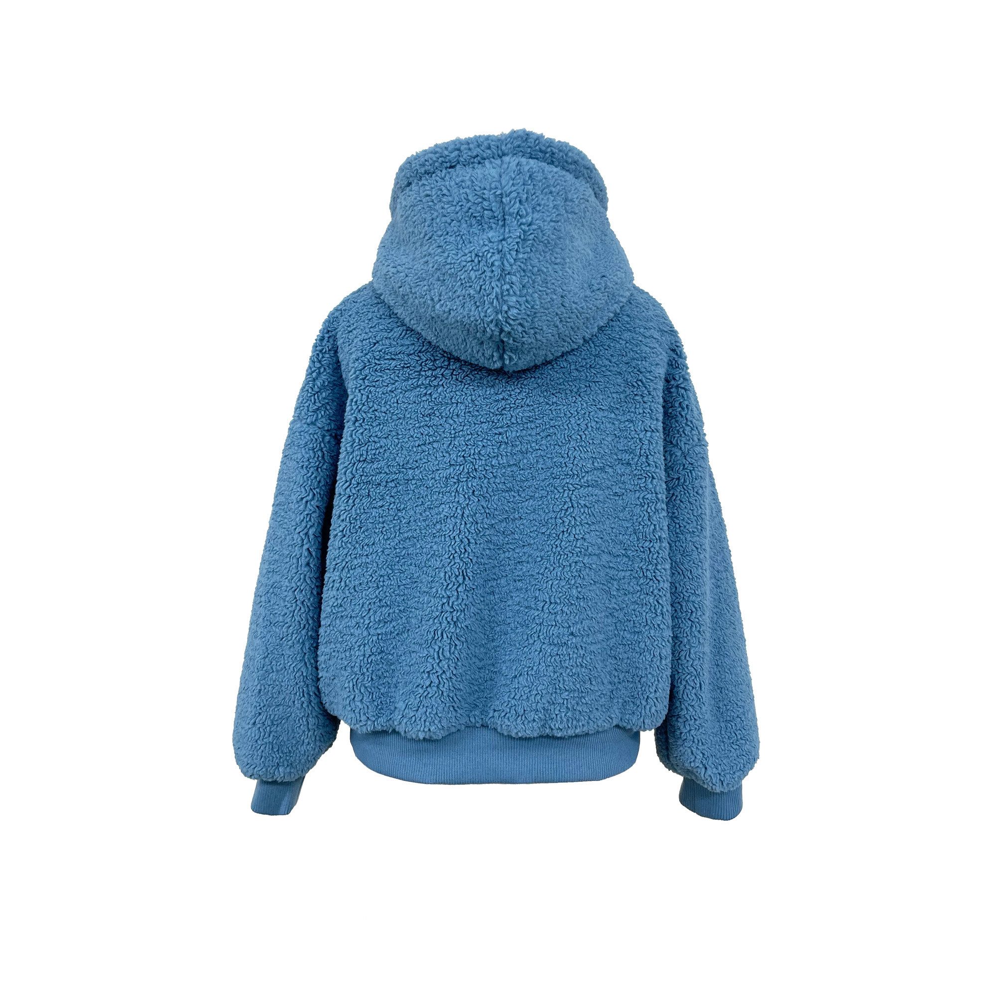 Lara Laurén Plüschjacke moderne Kapuzenjacke aus günstig online kaufen