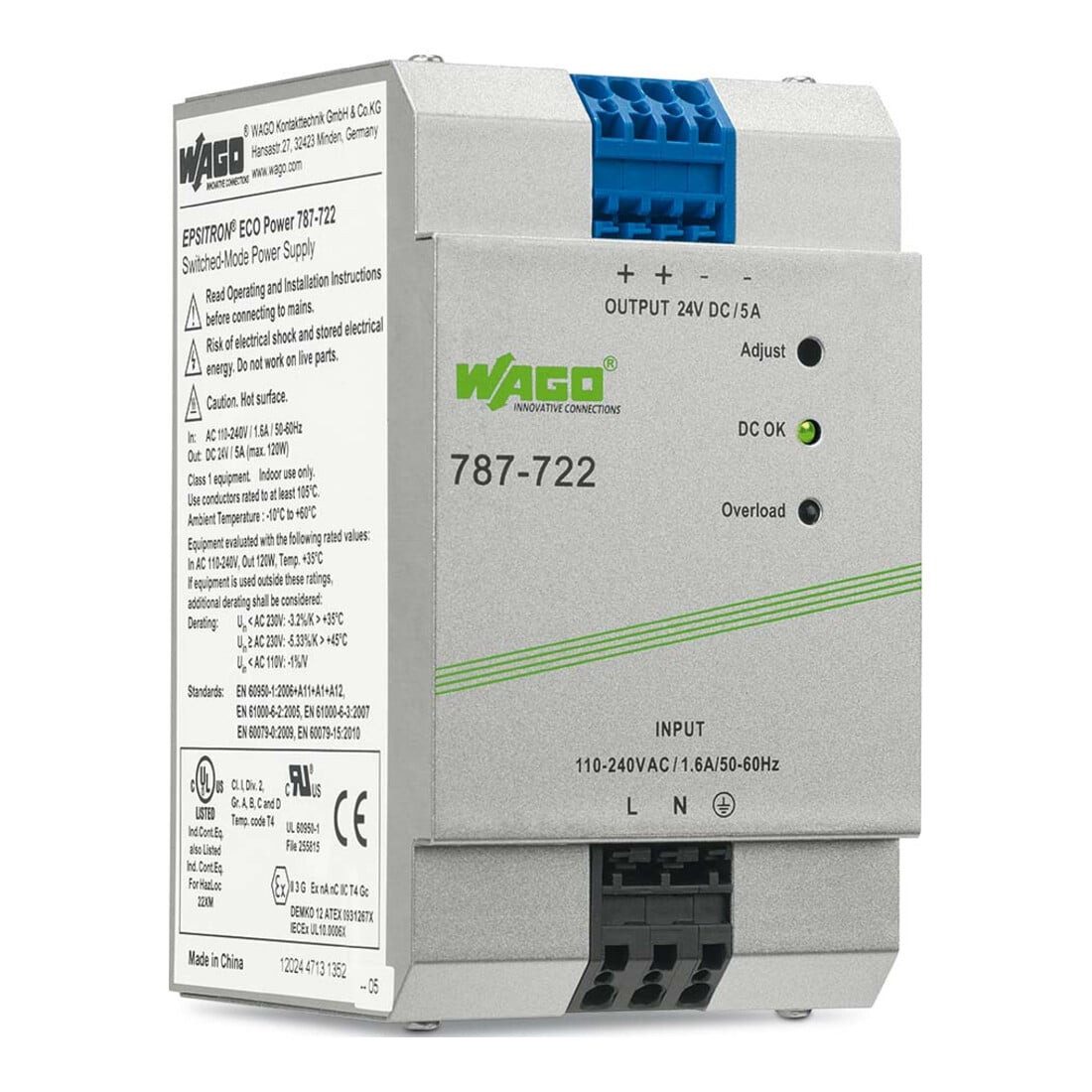 WAGO WAGO GmbH& Co. KG Stromversorgung 24VDC 5A 787-722 Netzteil
