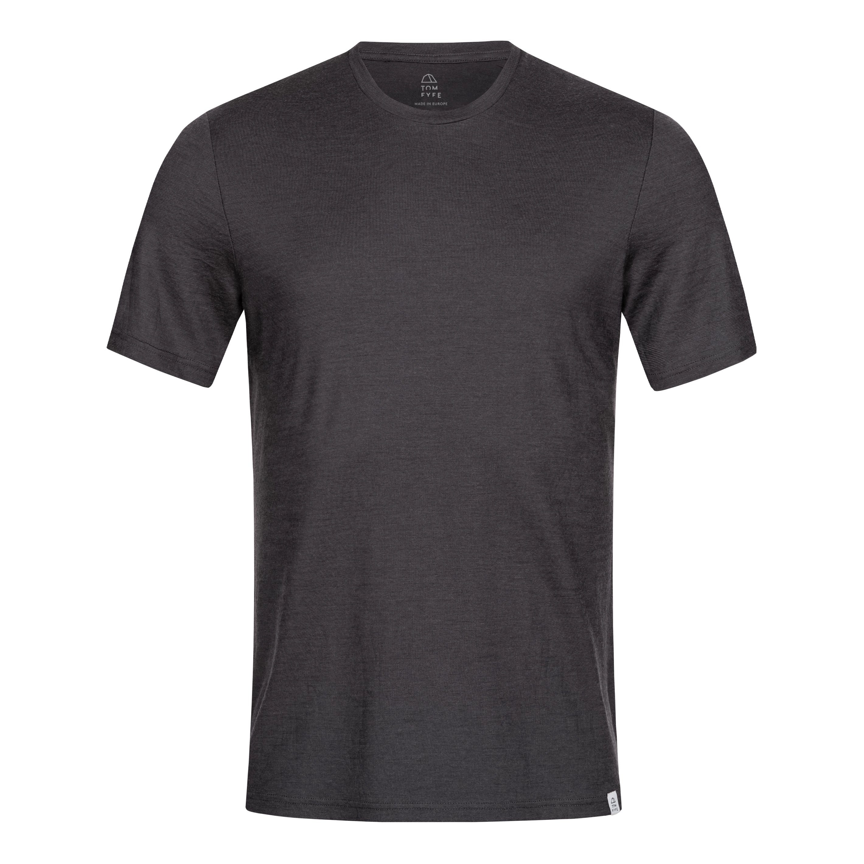 Tom Fyfe T-Shirt TOM FYFE Merino T-Shirt Slim Fit Herren Anthrazit / 2XL günstig online kaufen