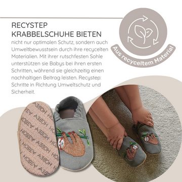 HOBEA-Germany Krabbelschuhe RecyStep Maus, Elefant und Ente beige 20/21 Krabbelschuh