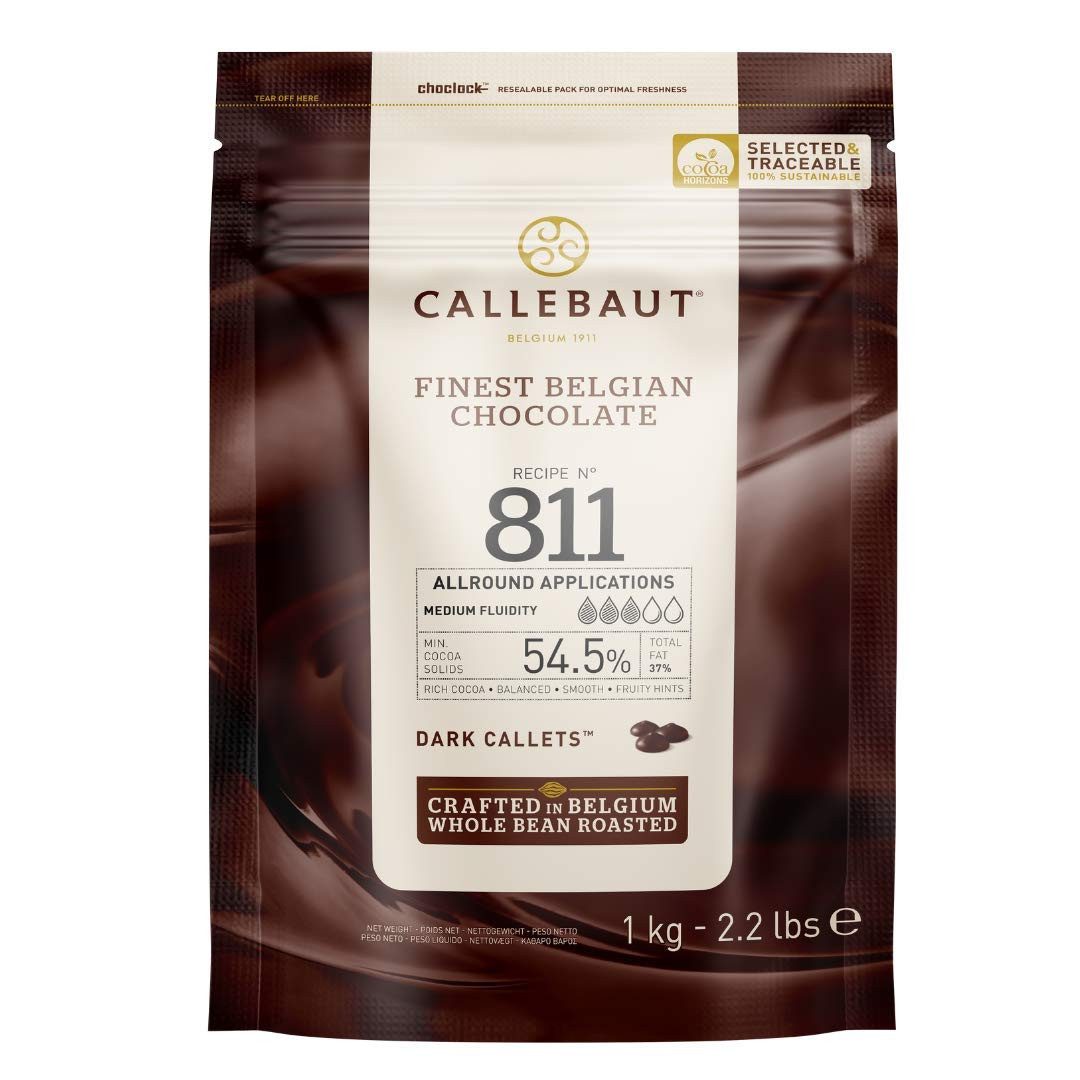 Callebaut Schokolade CALLEBAUT, Rezept No. 811, Dunkle Schokoladenkuvertüre, 1 x 1000 g