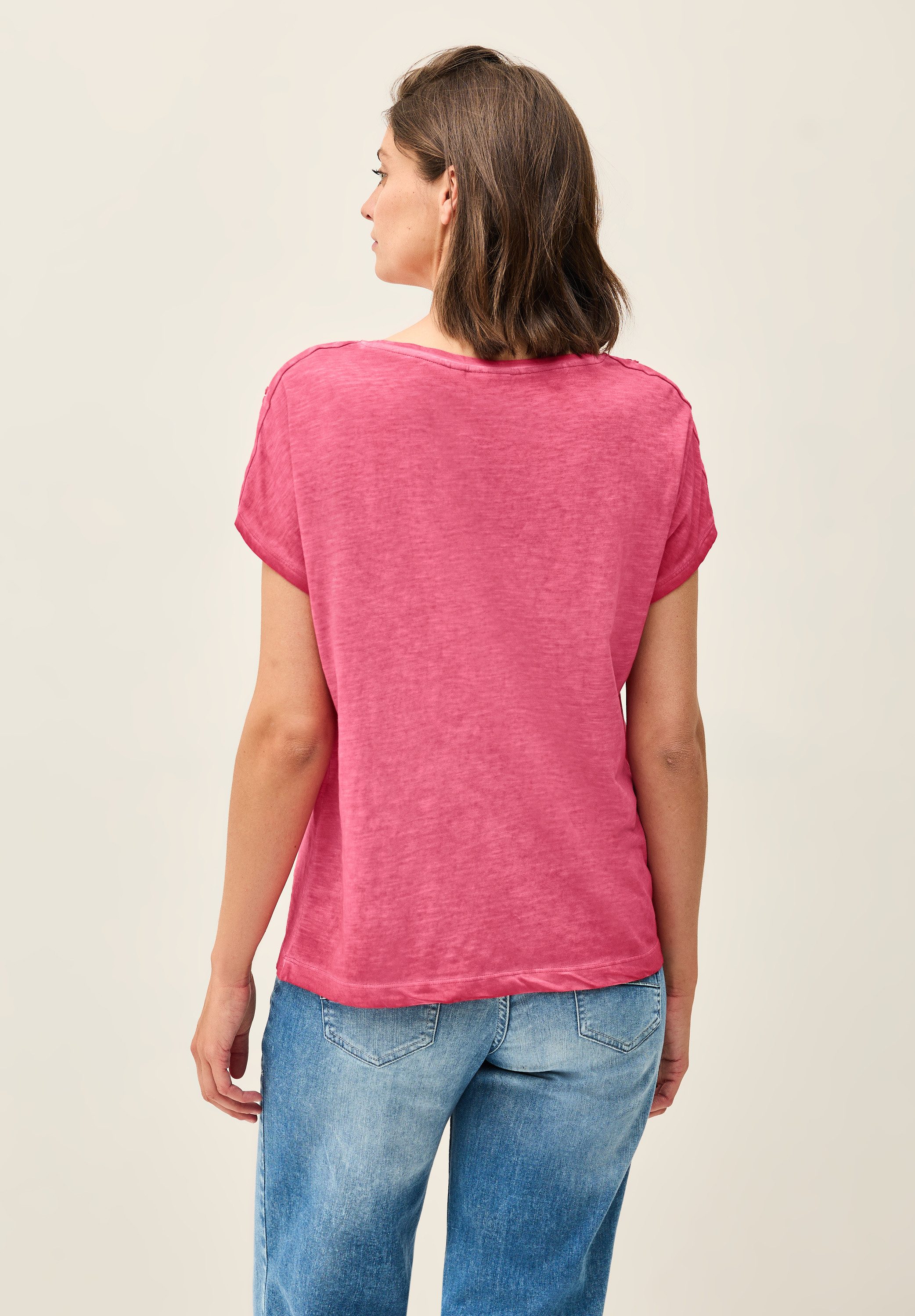 CECIL T-Shirt mit Knopfdetails an der Schulter