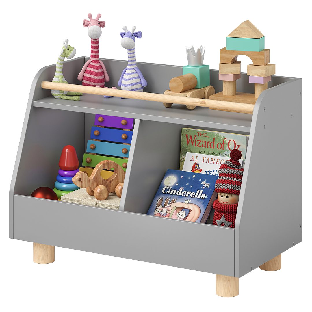 Bellabino Kinderregal Belly, Spielzeugregal grau, 2 günstig online kaufen