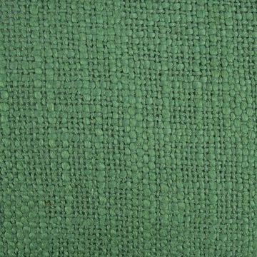 SCHÖNER LEBEN. Dekokissen Deko Kissen einfarbig strukturiert mit Pompons altgrün 30x50cm