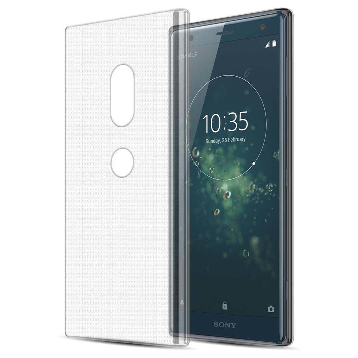 Cadorabo Handyhülle TPU Ultra Slim AIR Sony Xperia XZ2, Flexible TPU Silikon Handy Schutzhülle - Hülle - ultra slim