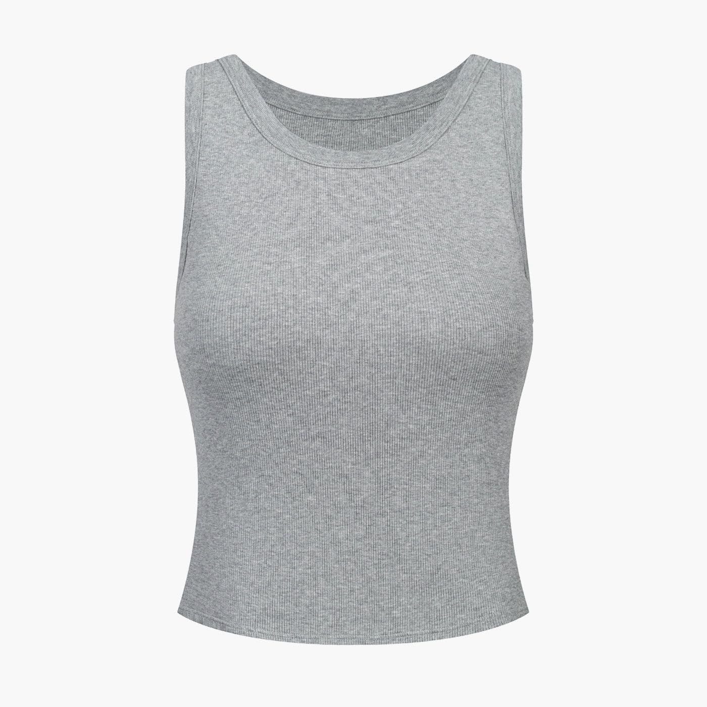 cfab by creamy fabrics BH-Hemd Tank Bratop-Grey Melange-L (1-tlg) günstig online kaufen