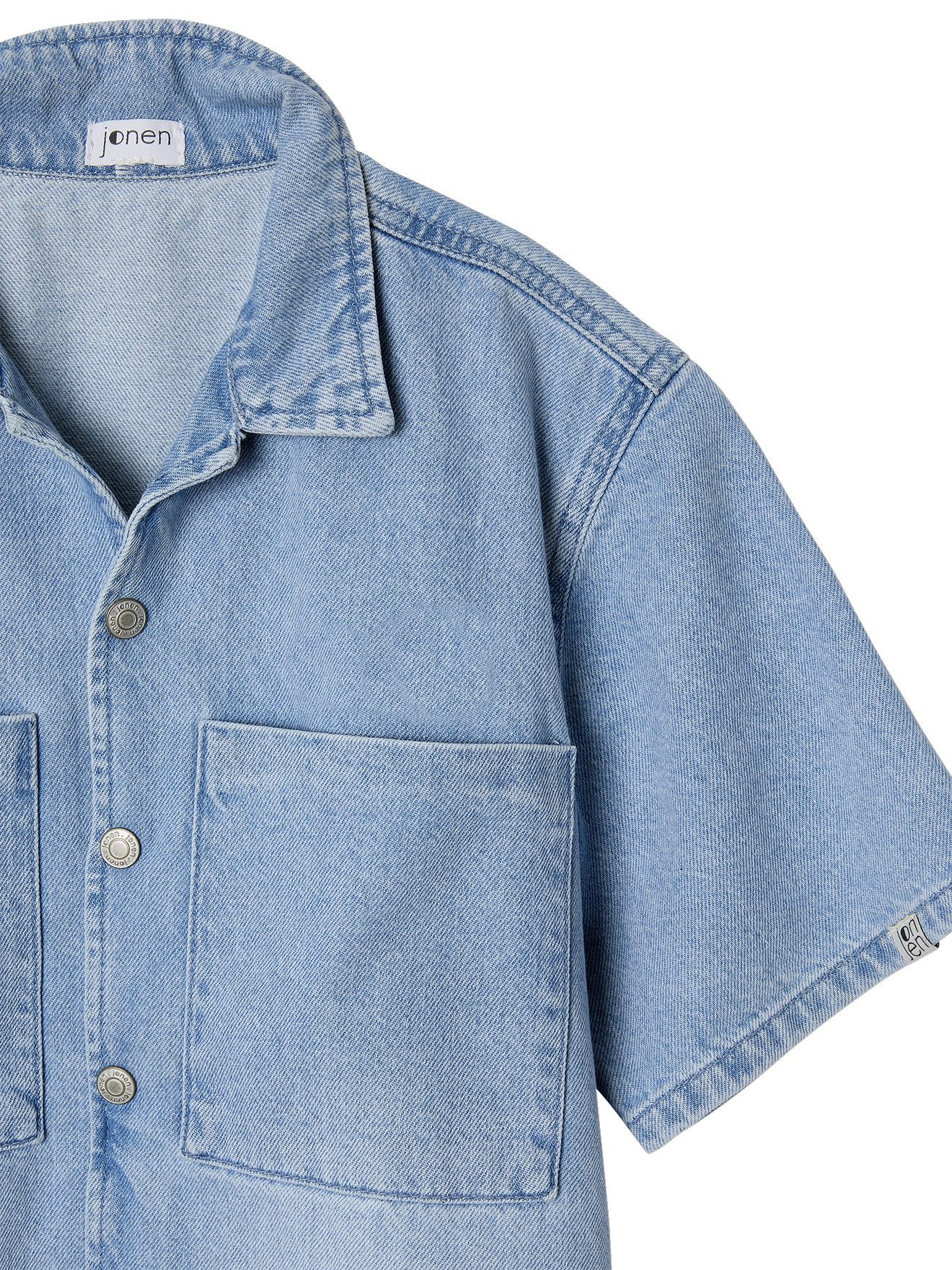 jonen Kurzarmhemd Jungen Kurzarm-Hemd aus Light-Denim – Bild 3 von 5