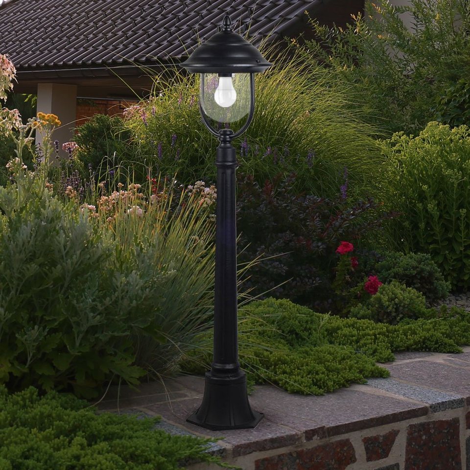 etc-shop LED Außen-Stehlampe, RGB LED Smart Garten Sockel Laterne DIMMBAR  Wege Leuchte FERNBEDIENUNG