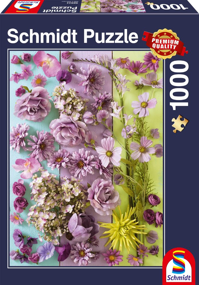 Schmidt Spiele Puzzle Violette Blüten, 1000 Puzzleteile günstig online kaufen