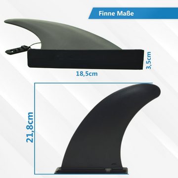 24Move SUP-Finne SUP Finne für Surfen Stand Up Board Surfboard Flosse (1-St., Slide-In Stecksystem Finne mit Sicherheitsschnalle), universal, robust und langlebig